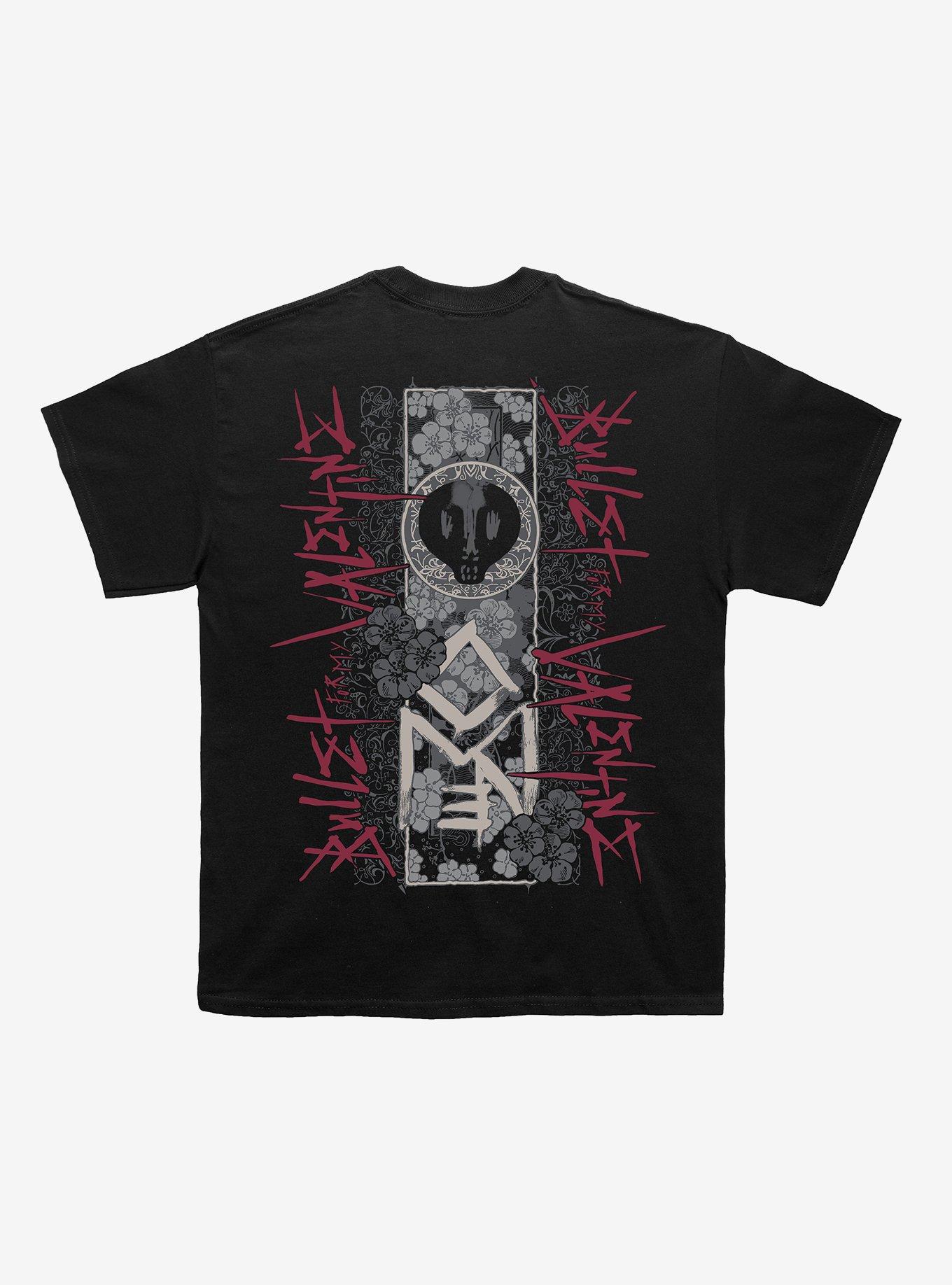 Bullet For My Valentine Floral Skull T-Shirt, , hi-res