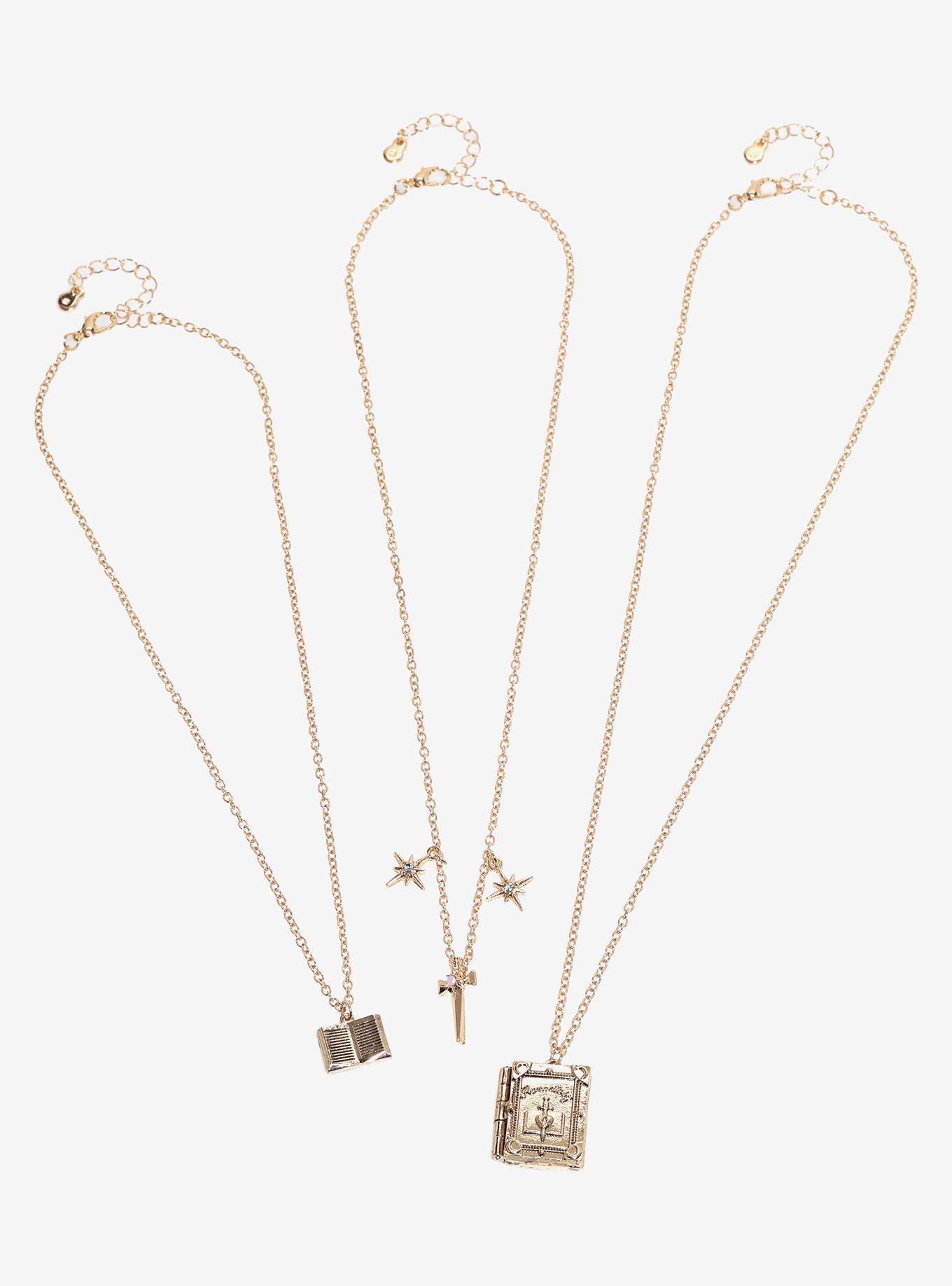Romantasy Enemies To Lovers Book Locket Necklace Set, , hi-res