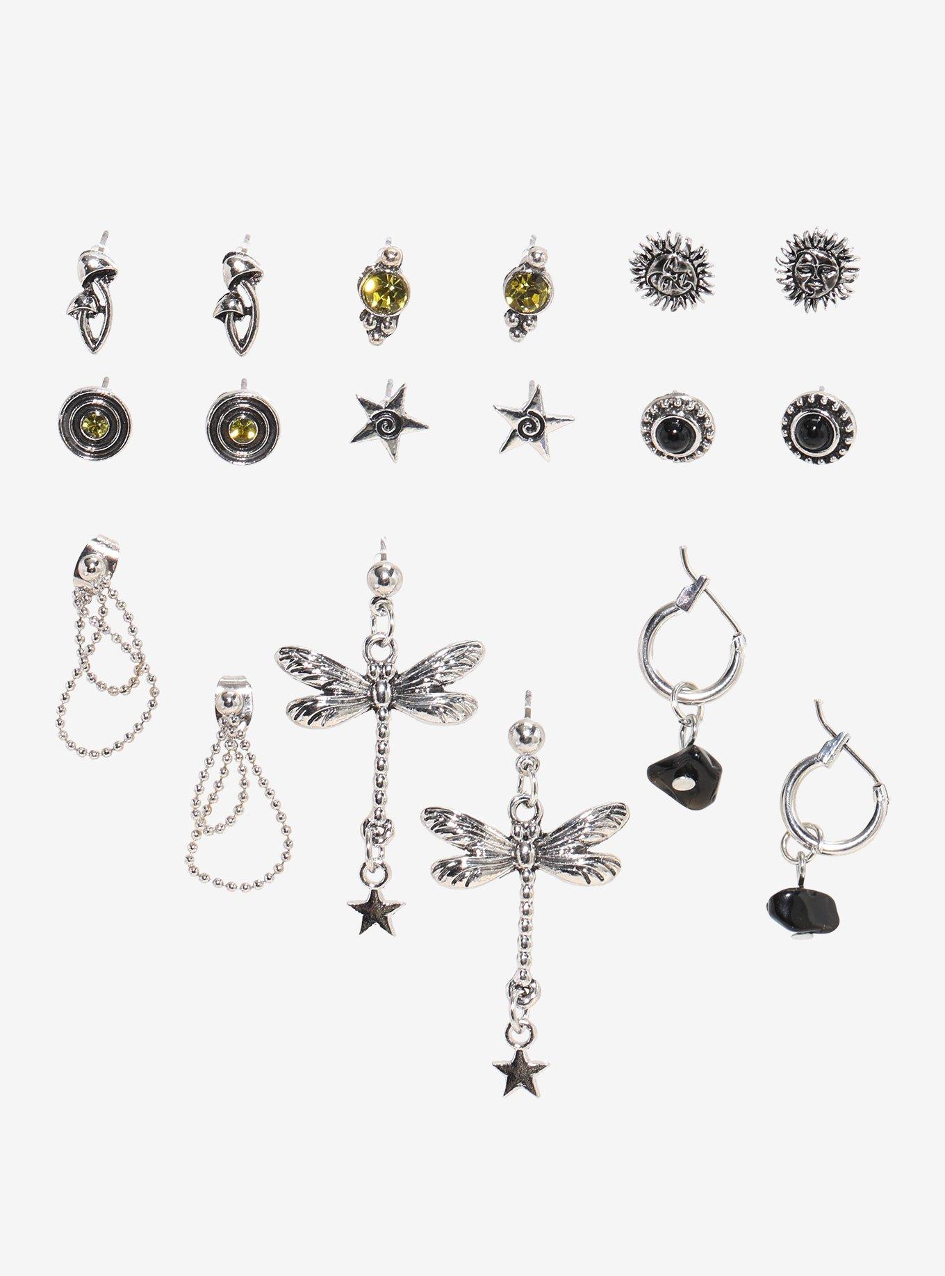 Thorn & Fable Dragonfly Star Earring Set, , hi-res
