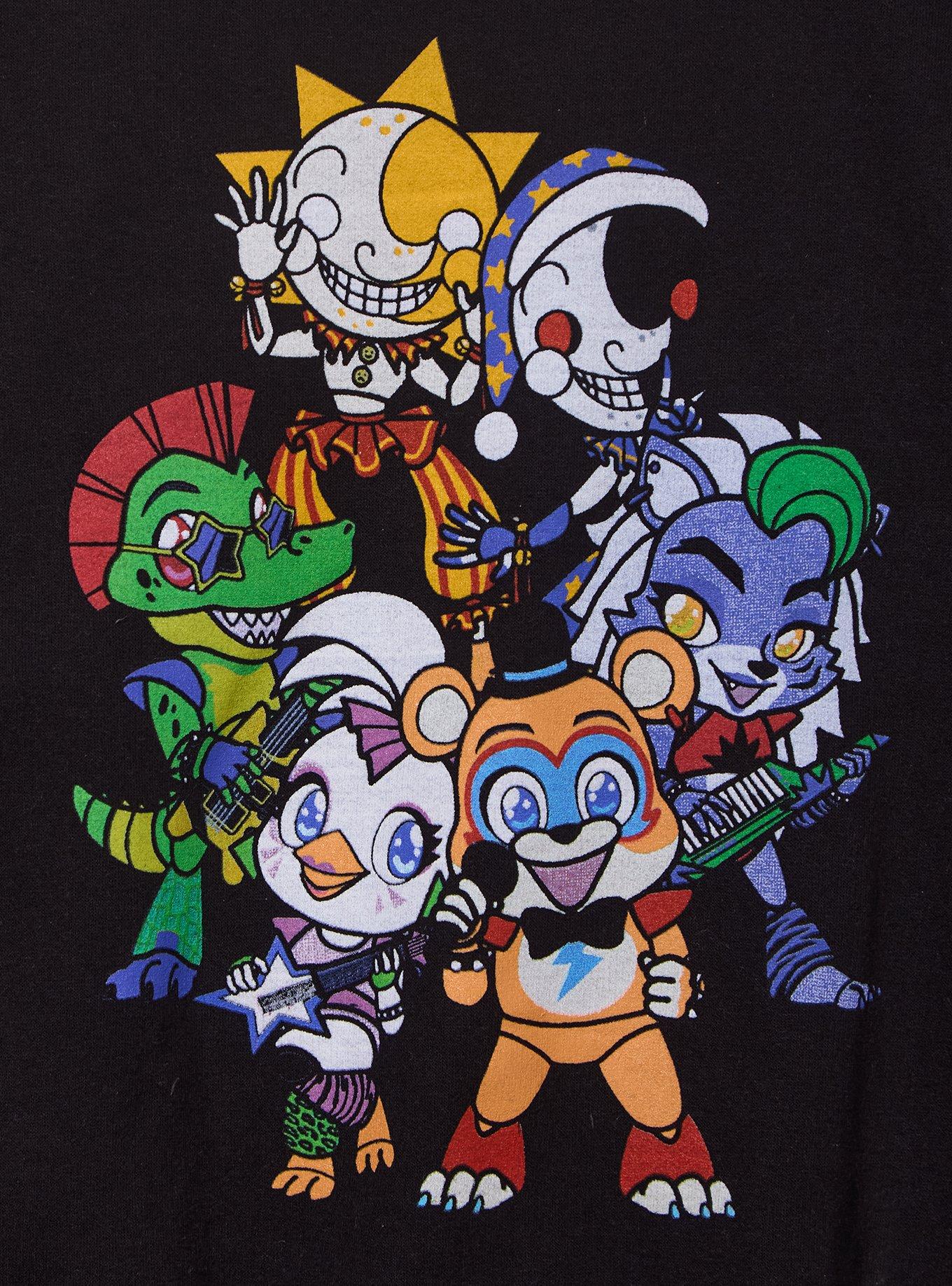 Five Nights At Freddy's: Security Breach Chibi Group Portrait Women's Crewneck - BoxLunch Exclusive, , hi-res
