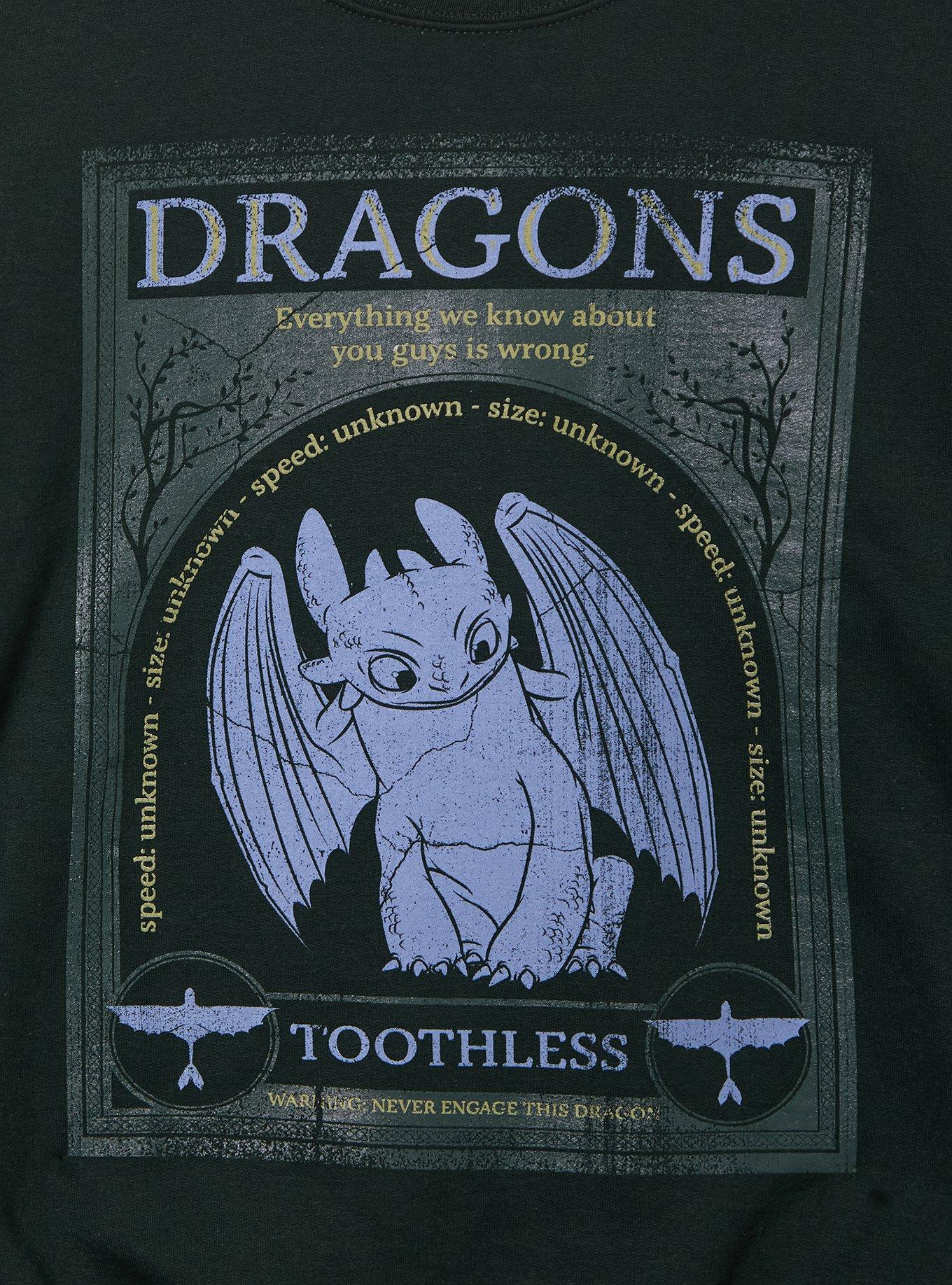 DreamWorks How To Train Your Dragon Toothless Frame Portrait Crewneck - BoxLunch Exclusive, , hi-res