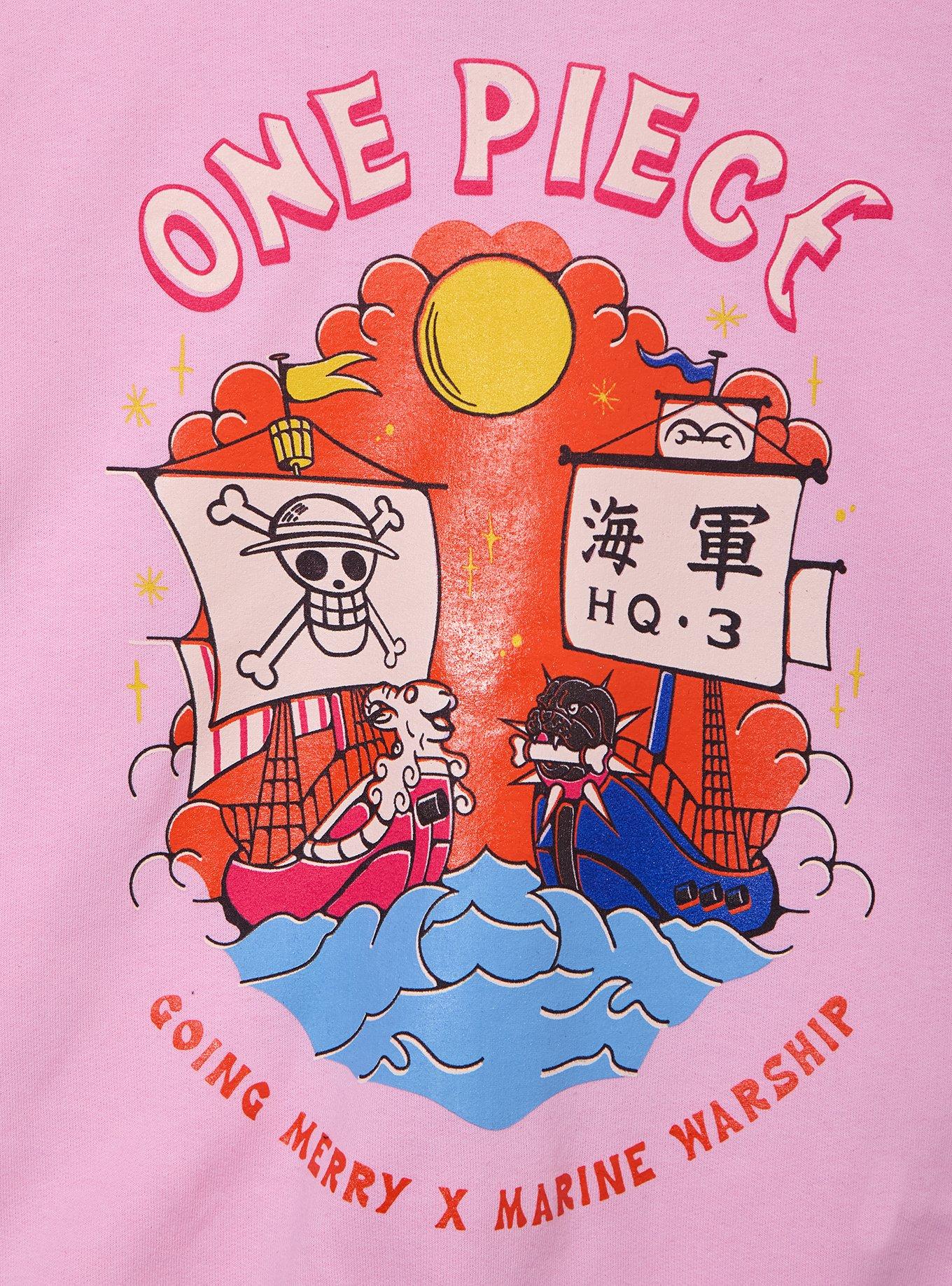 One Piece Going Merry & Marine Warship Women's Crewneck - BoxLunch Exclusive, , hi-res