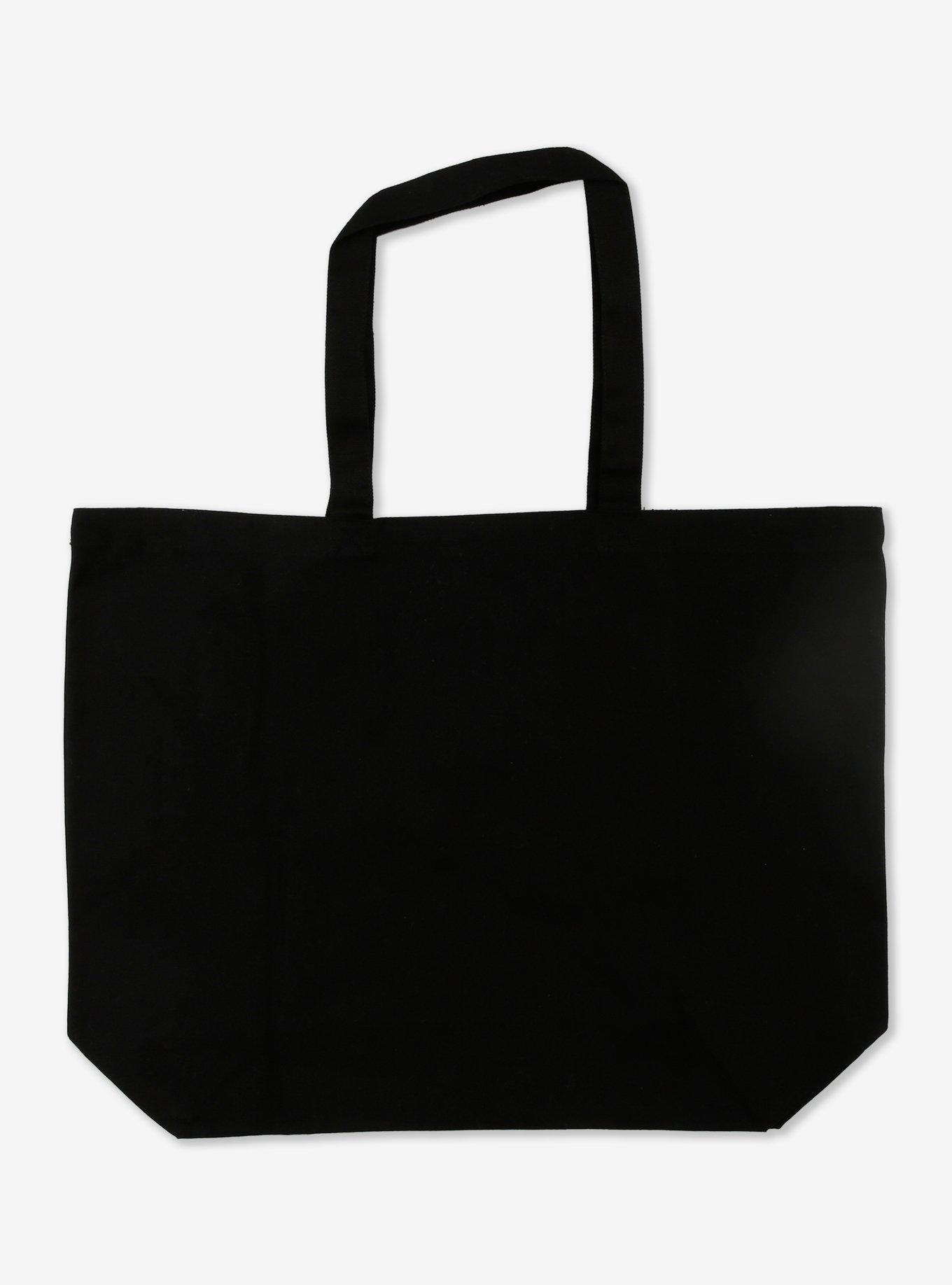 Disney Kingdom Hearts Title Black Canvas Tote — BoxLunch Exclusive, , hi-res