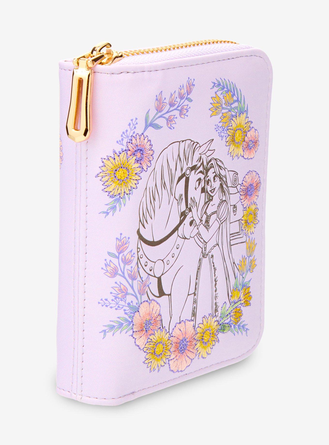 Disney Tangled Rapunzel & Maximus Floral Zip Wallet &mdash; BoxLunch Exclusive, , hi-res