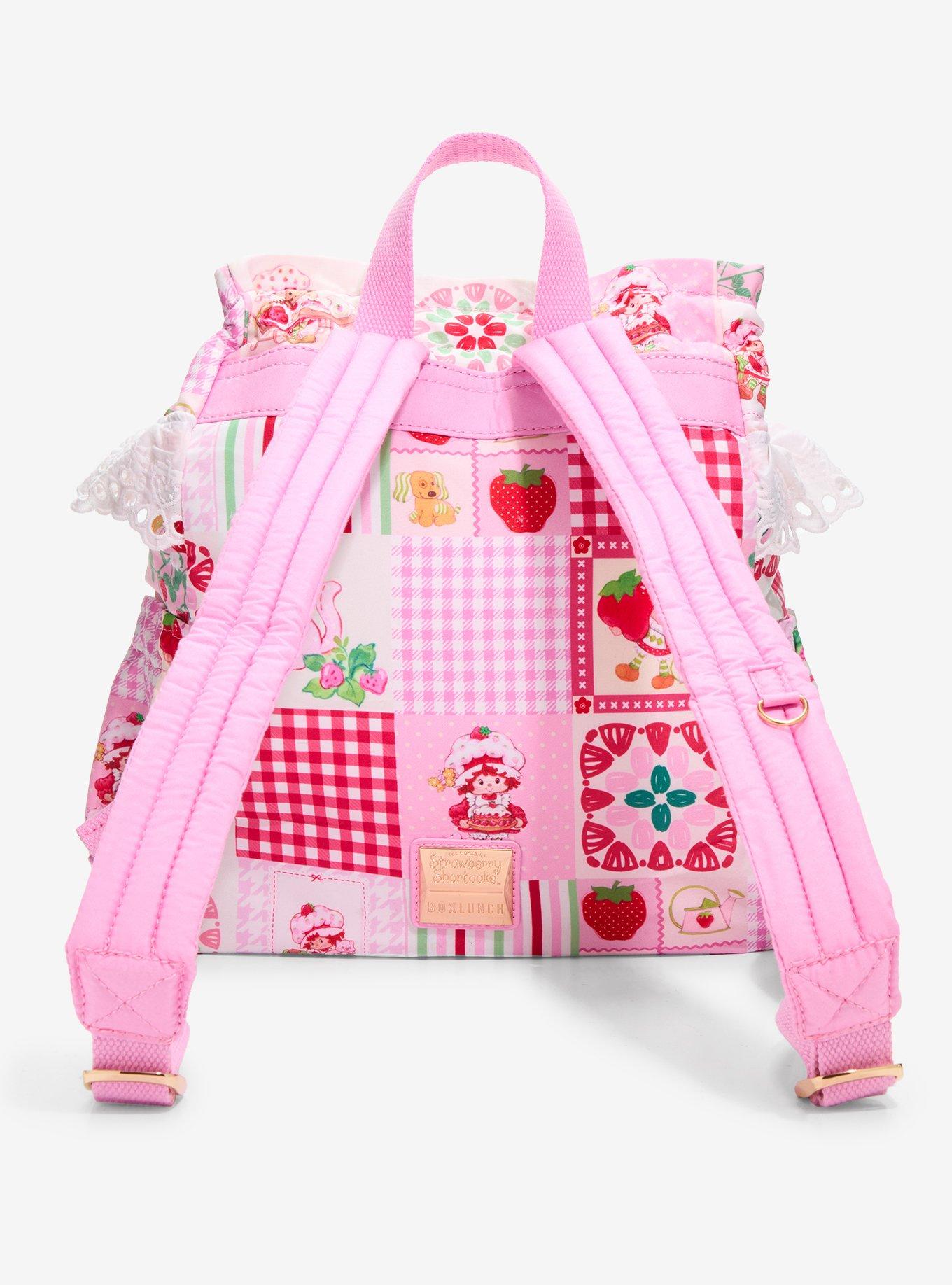 Strawberry Shortcake Patchwork Drawstring Mini Backpack - BoxLunch Exclusive, , alternate