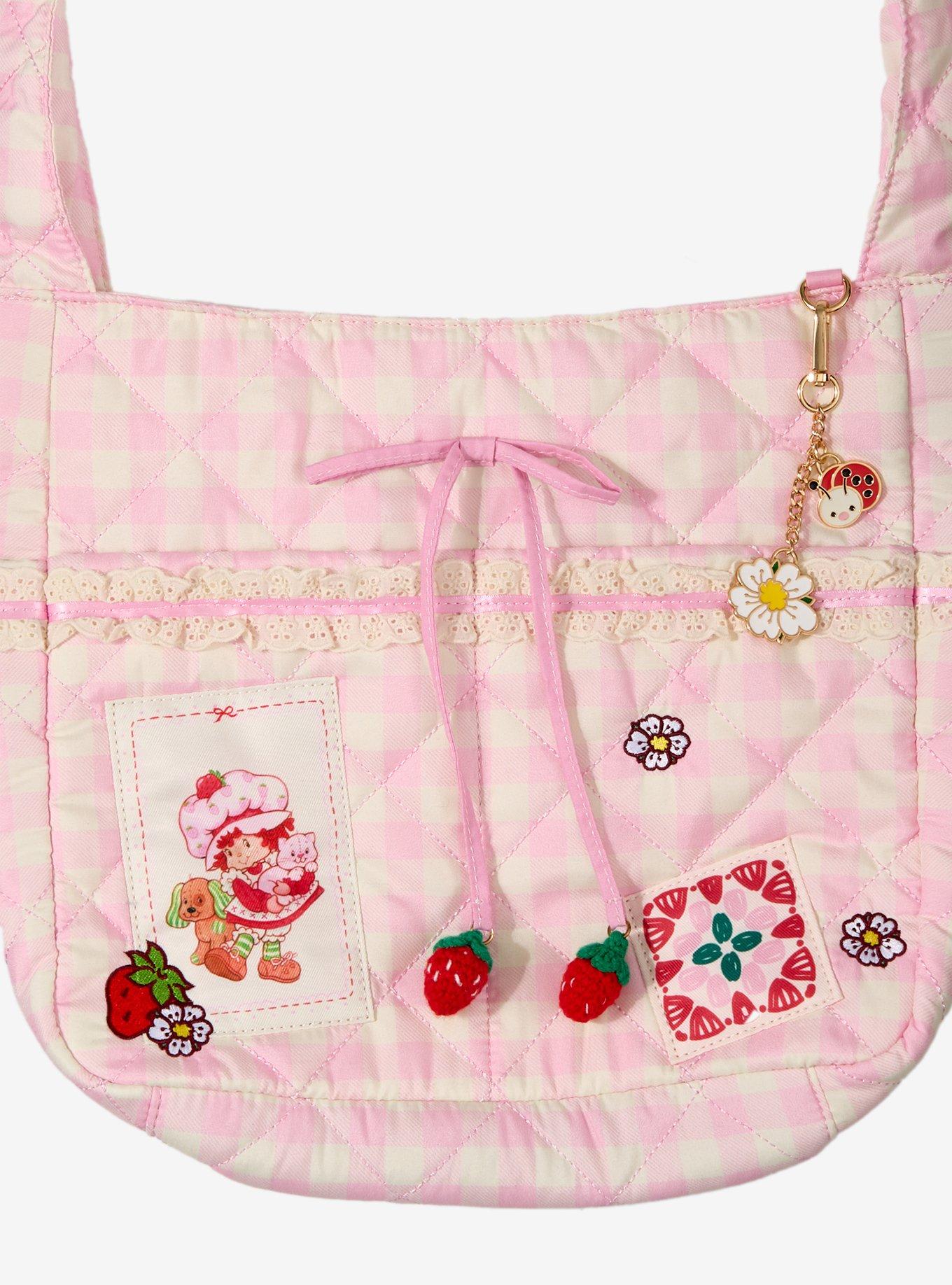 Strawberry Shortcake Pink Gingham Crossbody Bag &mdash; BoxLunch Exclusive, , alternate