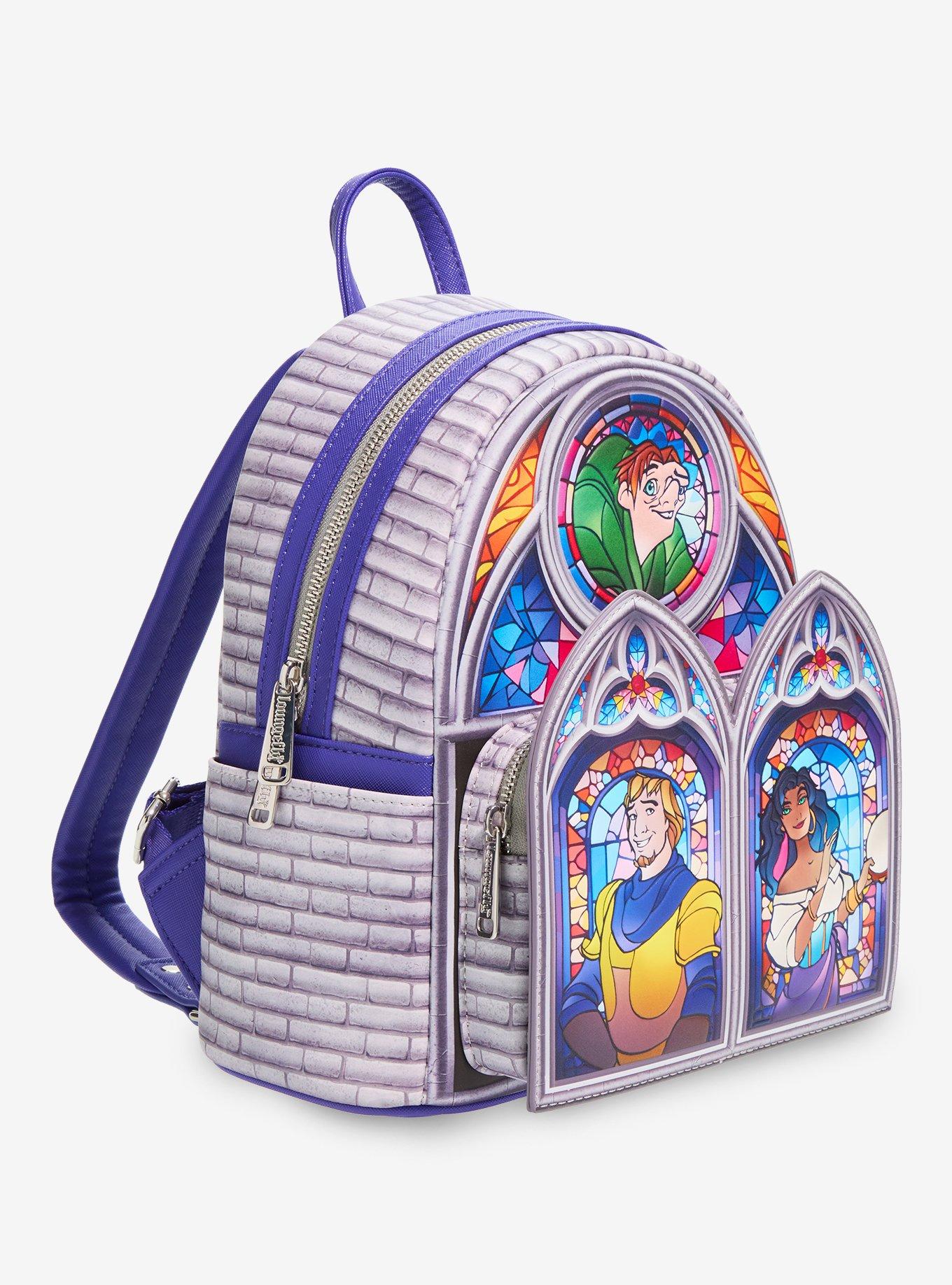 Loungefly Disney The Hunchback of Notre Dame Character Stained Glass Windows Mini Backpack - BoxLunch Exclusive, , hi-res