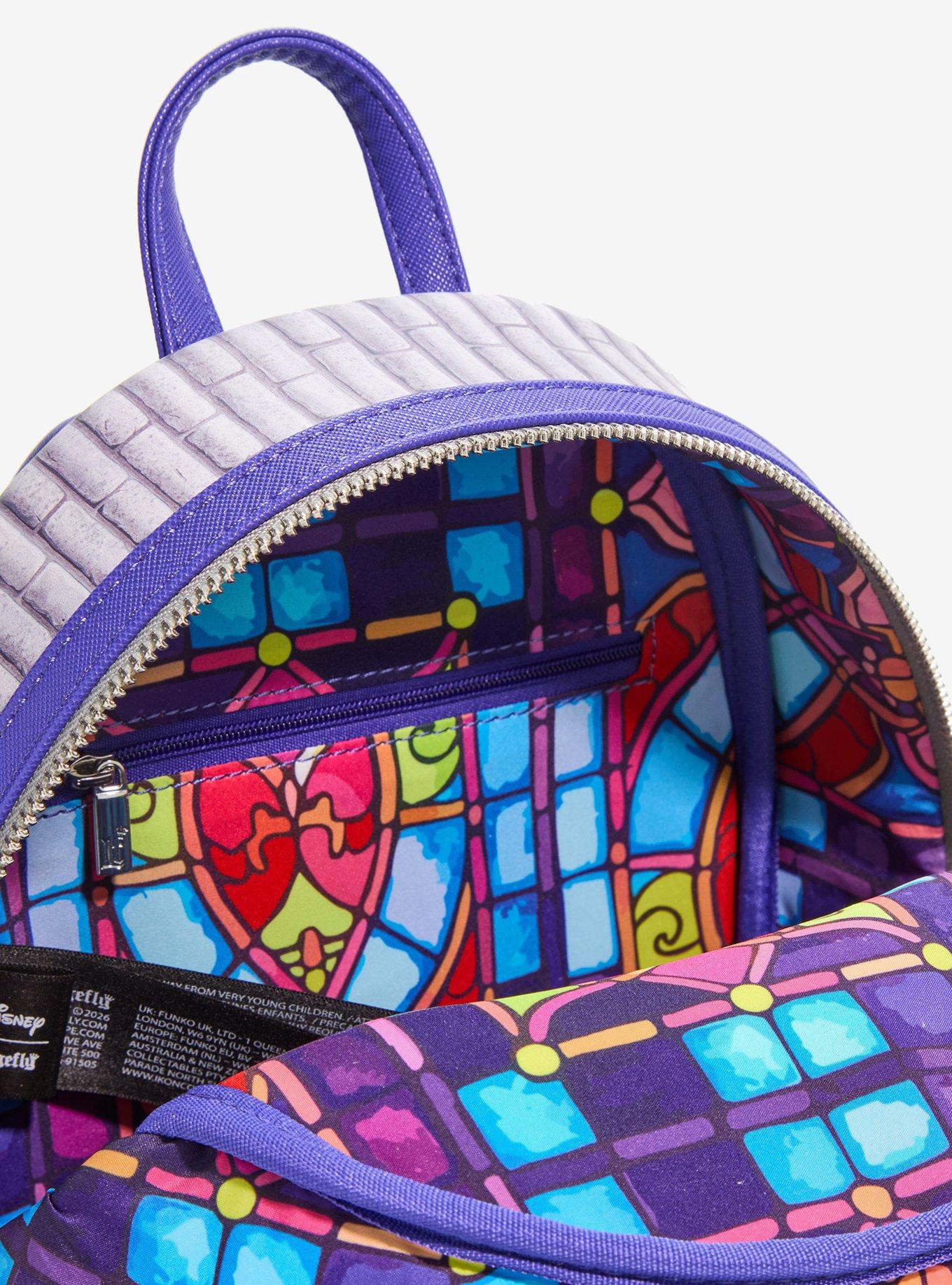 Loungefly Disney The Hunchback of Notre Dame Character Stained Glass Windows Mini Backpack - BoxLunch Exclusive, , alternate