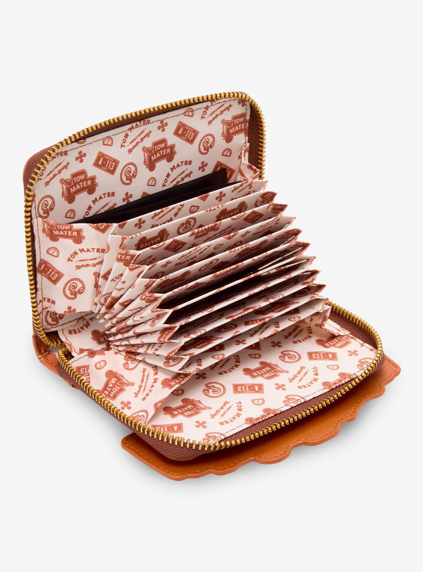 Loungefly Disney Pixar Cars Figural Mater Glow-in-the-Dark Accordion Wallet - BoxLunch Exclusive