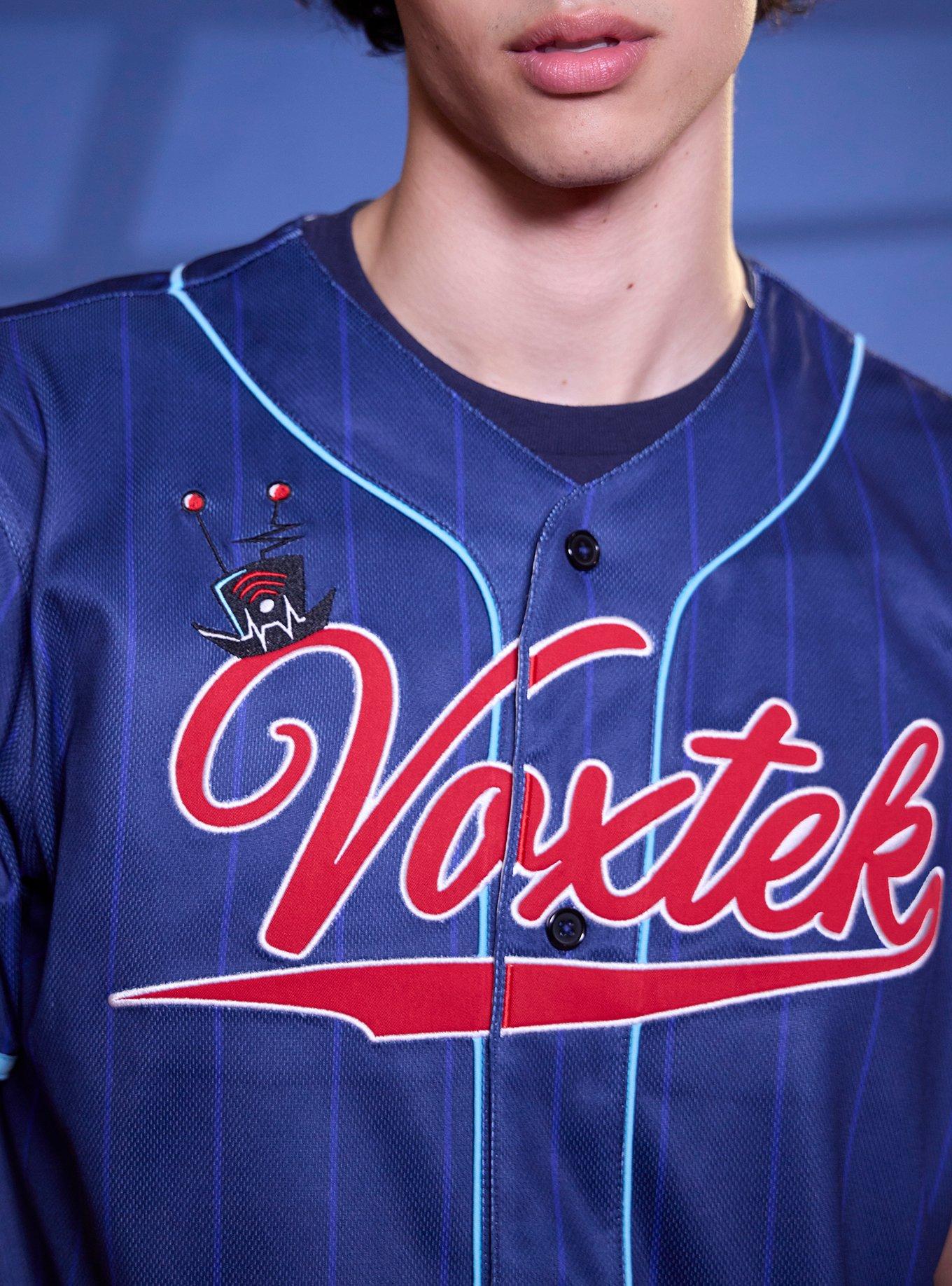 Hazbin Hotel VoxTek Baseball Jersey, BLUE, alternate