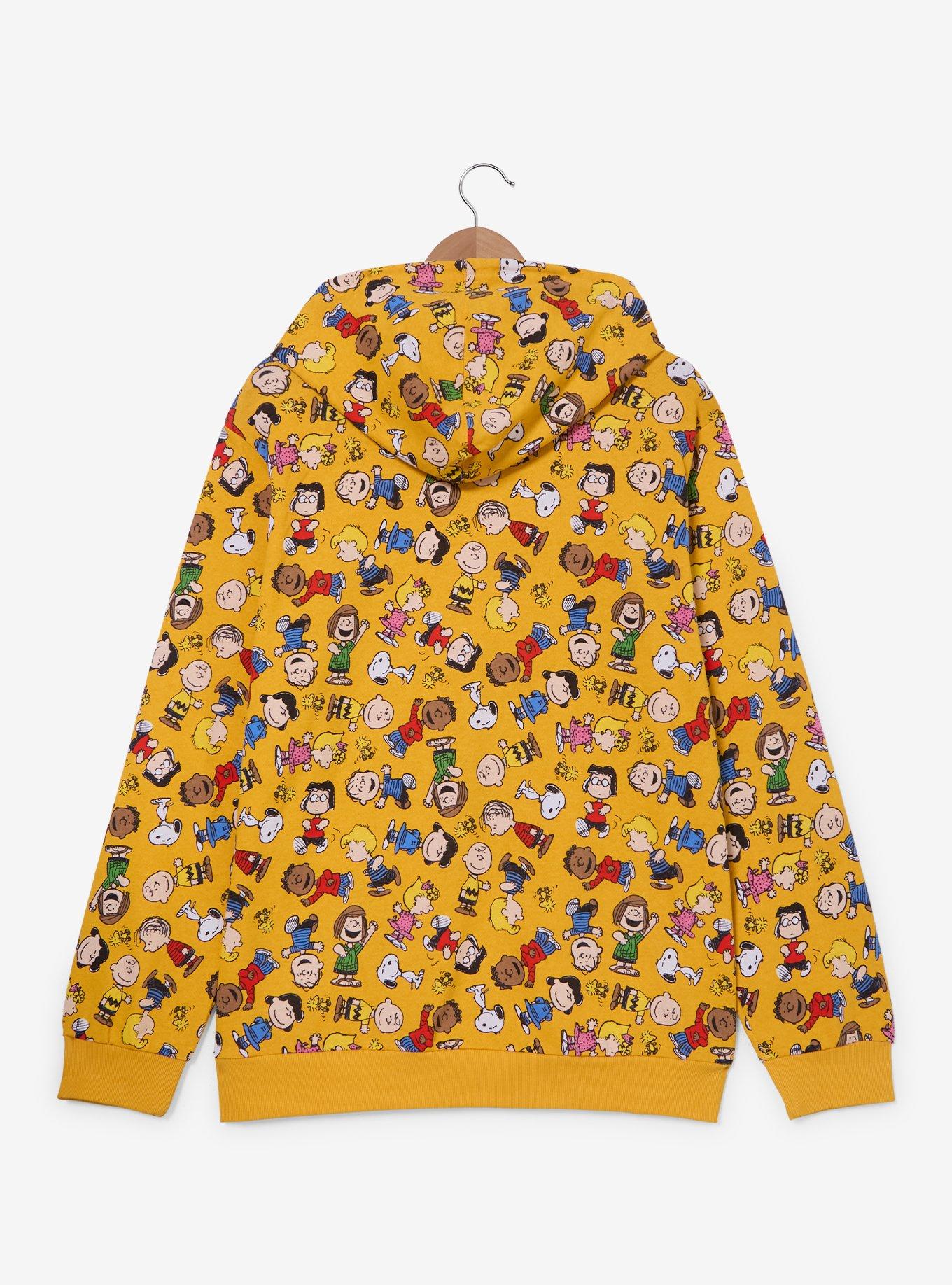 Peanuts Characters Allover Print Women's Hoodie - BoxLunch Exclusive, , hi-res