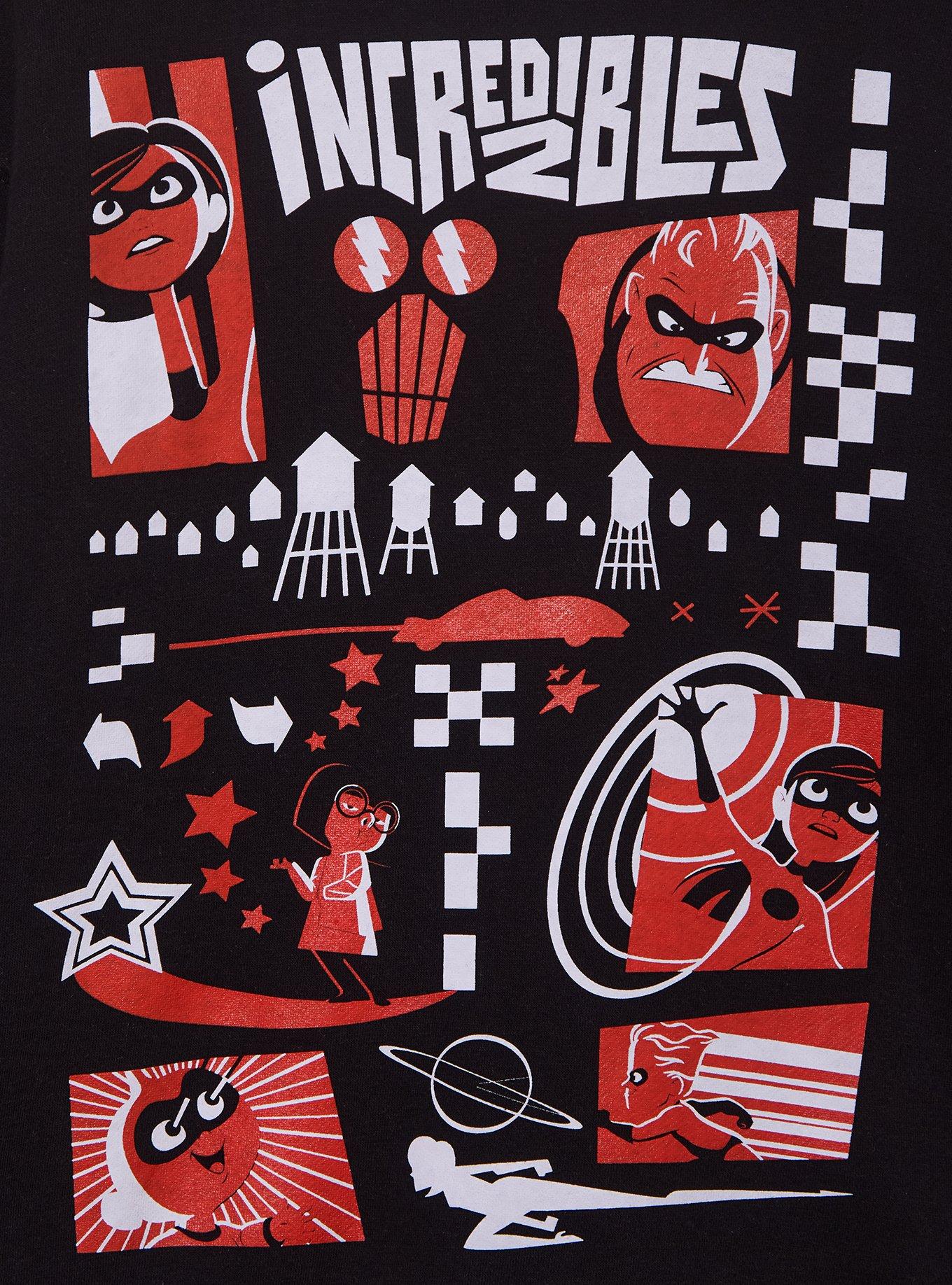 Disney Pixar The Incredibles 2 Panel Icons Crewneck  - BoxLunch Exclusive, , hi-res