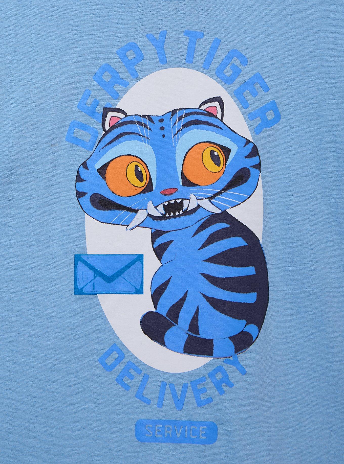 KPop Demon Hunters Derpy Tiger Delivery Youth T-Shirt - BoxLunch Exclusive