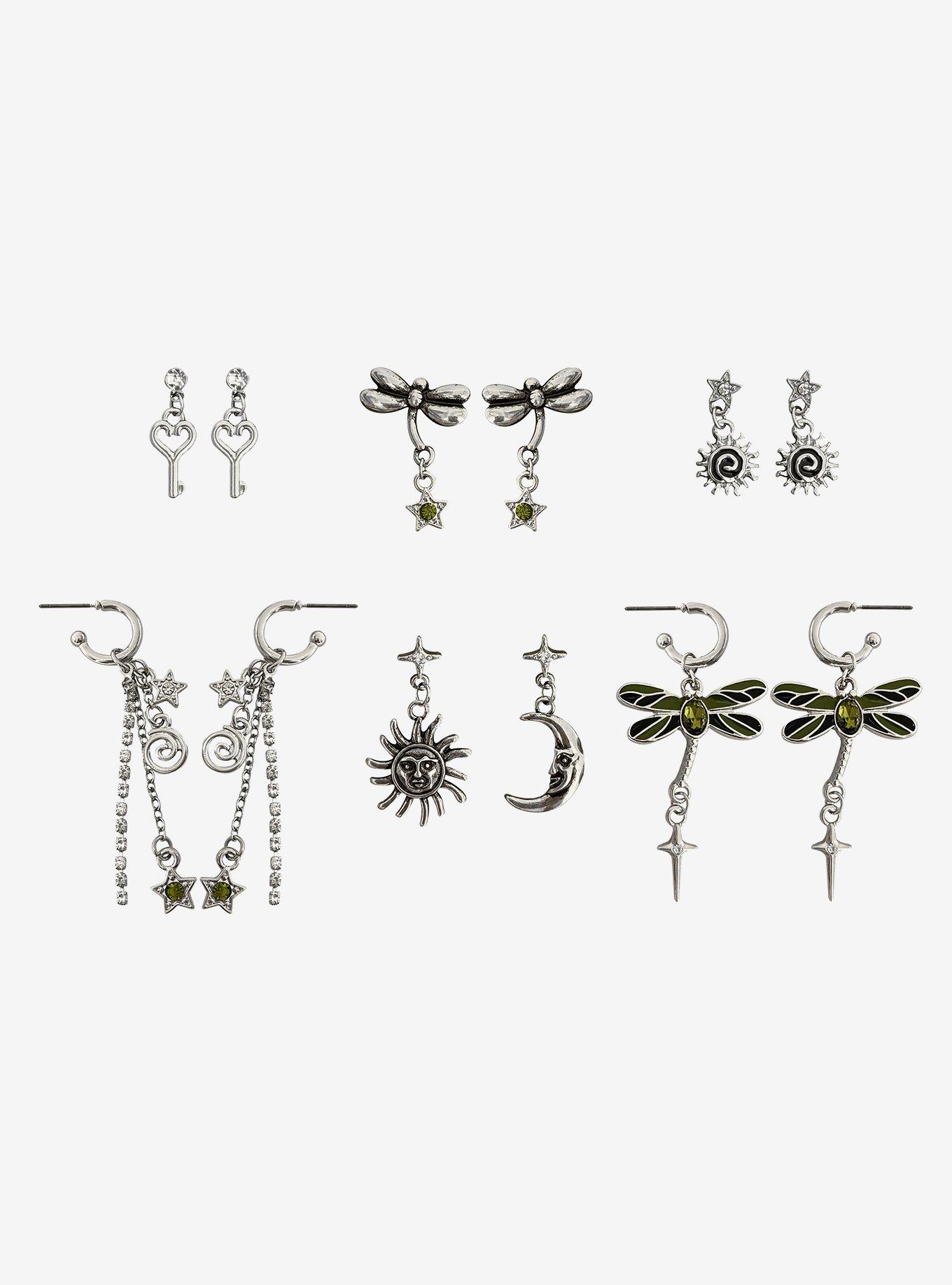 Thorn & Fable Celestial Dragonfly Earring Set, , hi-res
