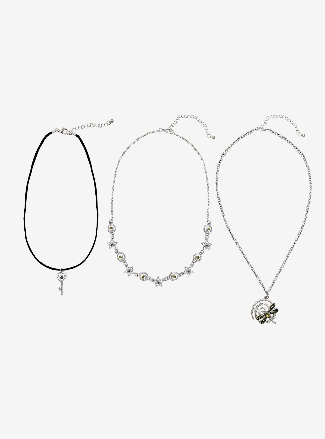 Thorn & Fable Dragonfly Star Spiral Necklace Set, , hi-res