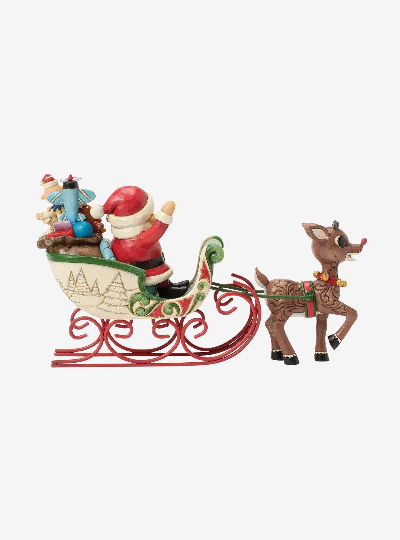 Rudolph The Red-Nosed Reindeer and Santa in Sleigh Figure, , hi-res