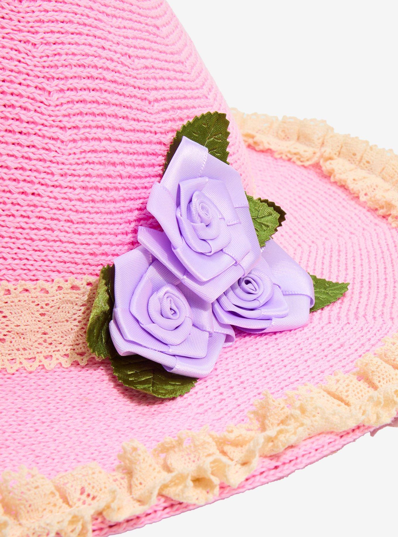 Pink Cottage Bunny Plush Witch Hat, , alternate