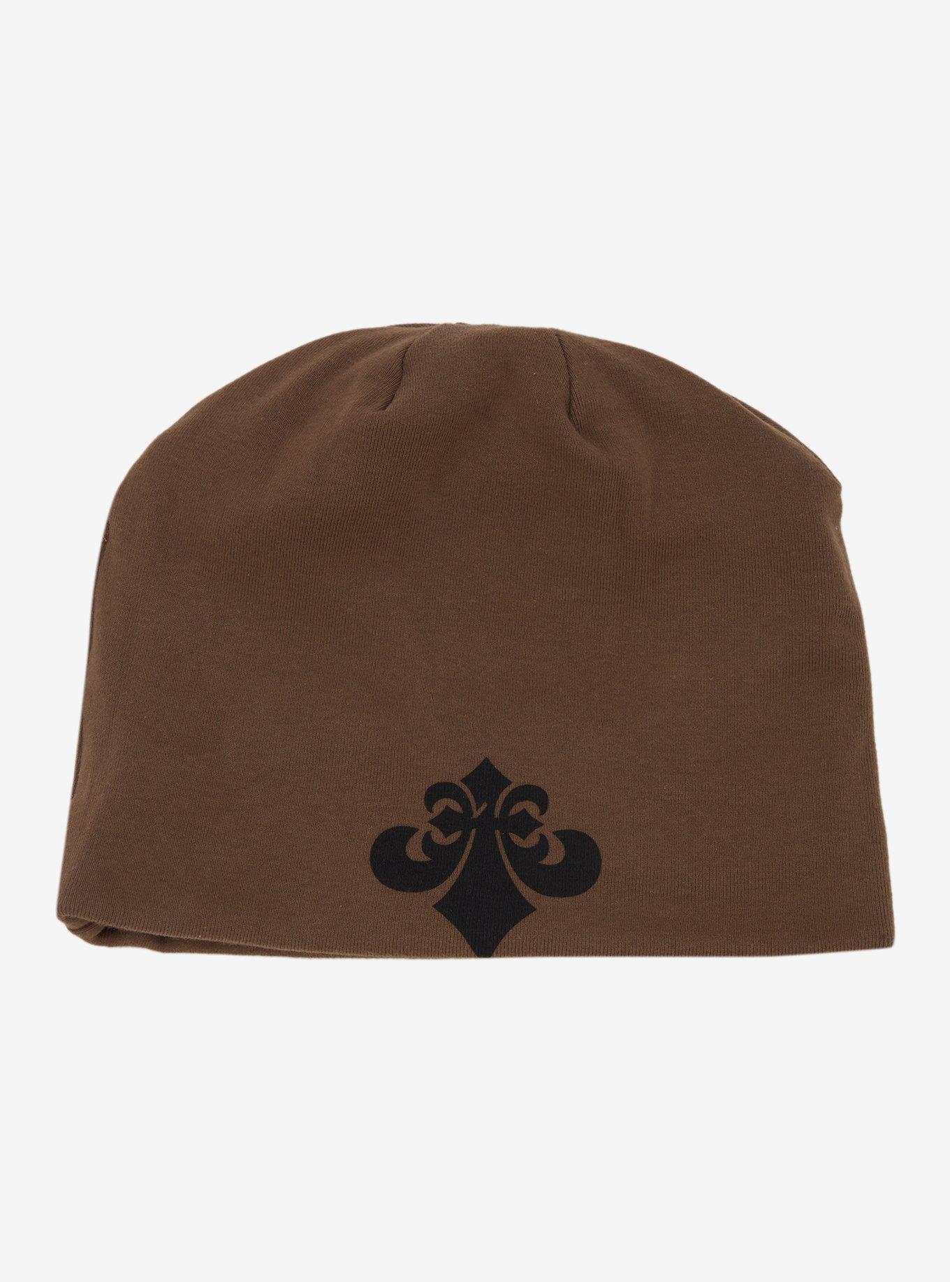 Affliction Brown Wings Reversible Beanie, , alternate