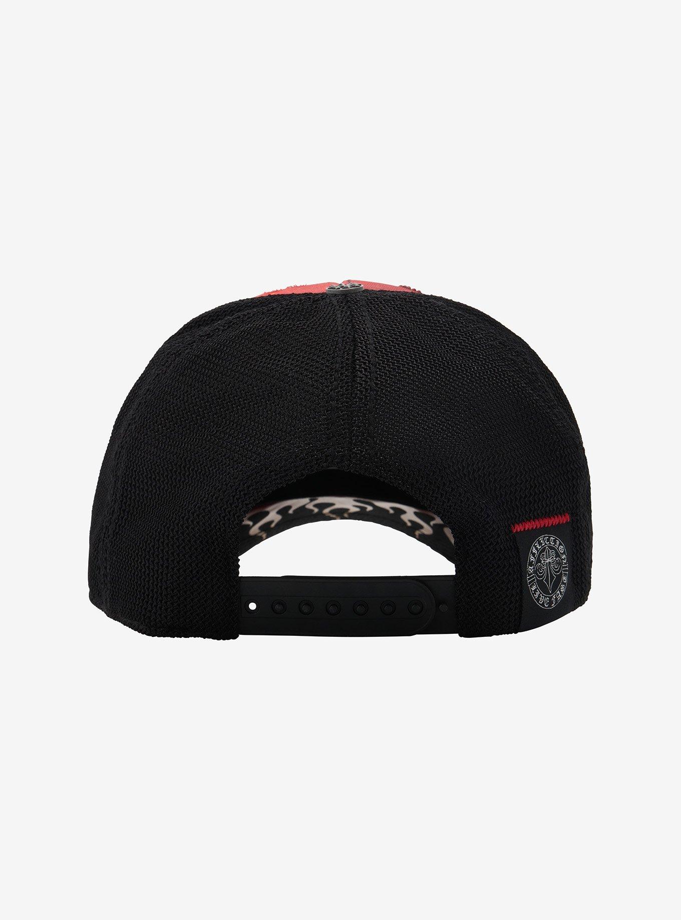 Affliction Skull Roses Rhinestone Trucker Hat, , alternate