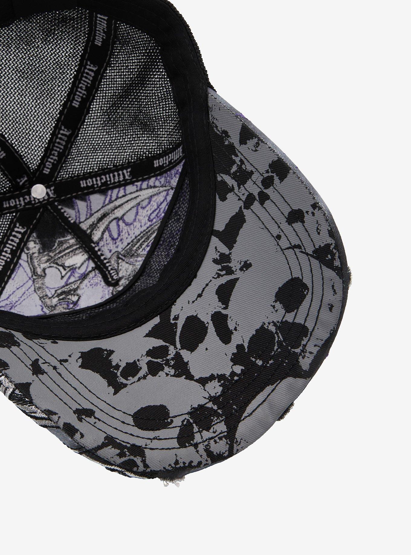 Affliction Grim Reaper Spiderweb Trucker Hat, , alternate