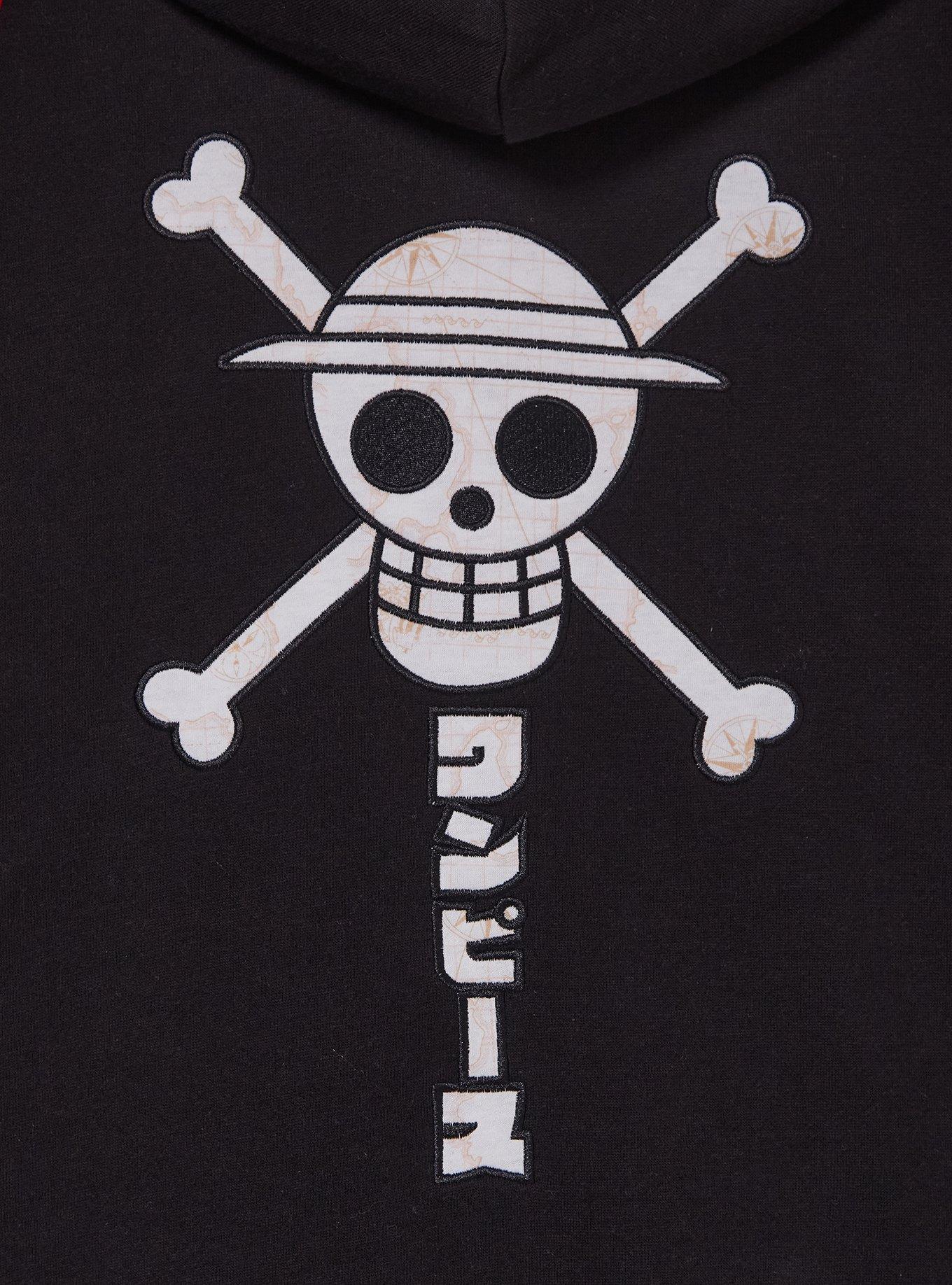 One Piece Straw Hat Crew Color Block Hoodie &mdash; BoxLunch Exclusive, MULTI, alternate