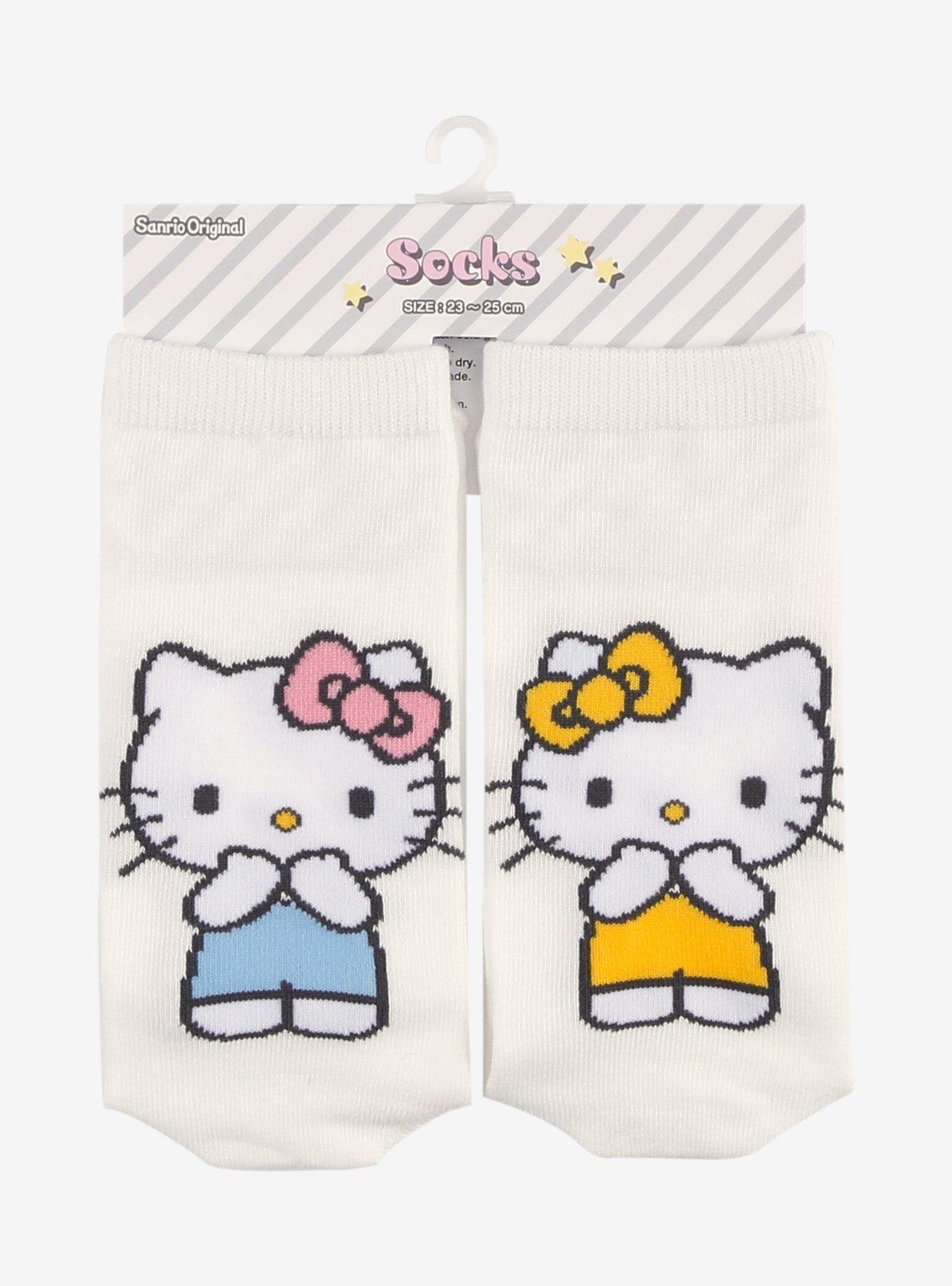 Sanrio Japan Originals Hello Kitty & Mimmy Mismatch Crew Socks, , alternate
