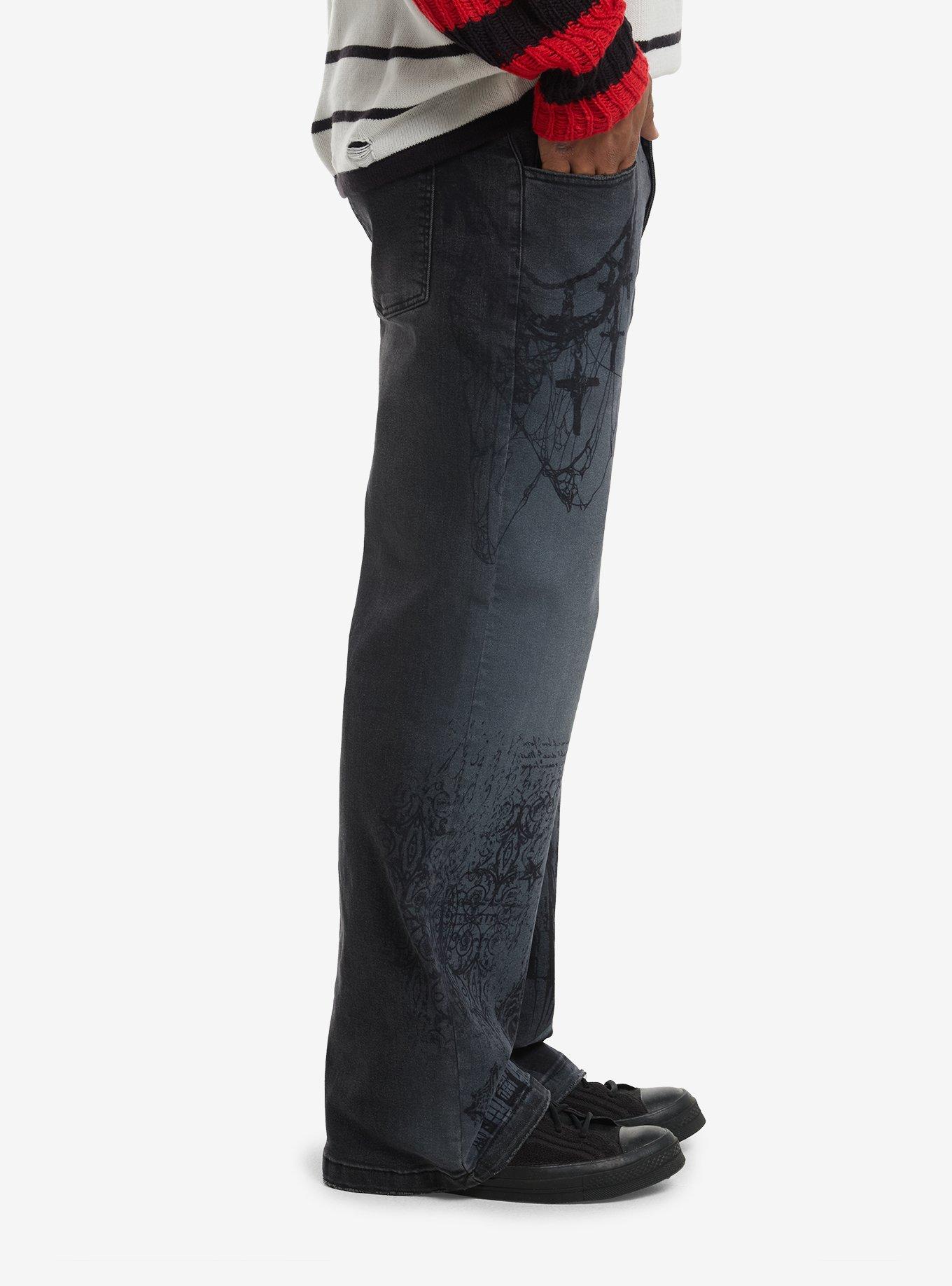 Gothic Cathedral Bootleg Jeans, BLACK, alternate