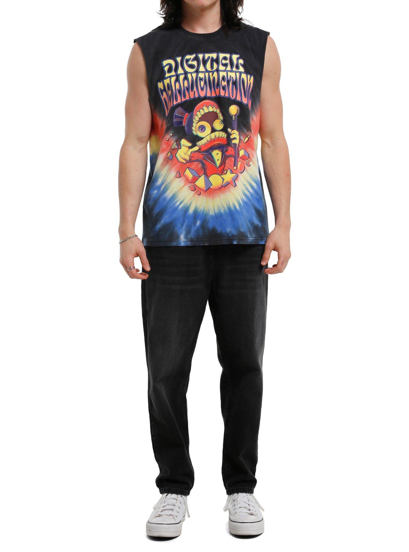 The Amazing Digital Circus Digital Hallucination Tie-Dye Muscle Tank Top, , hi-res