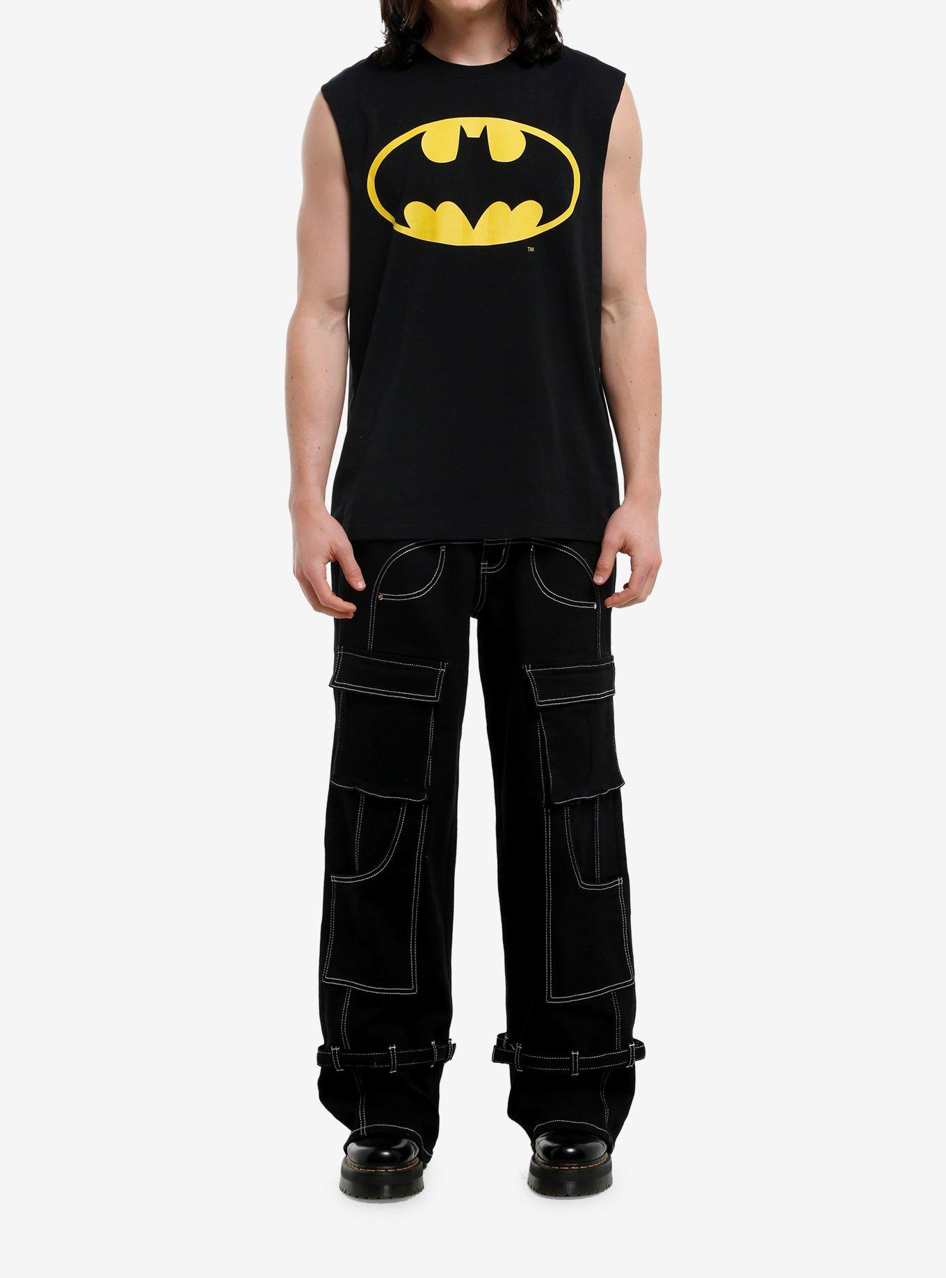 DC Comics Batman Logo Muscle Tank Top, , hi-res