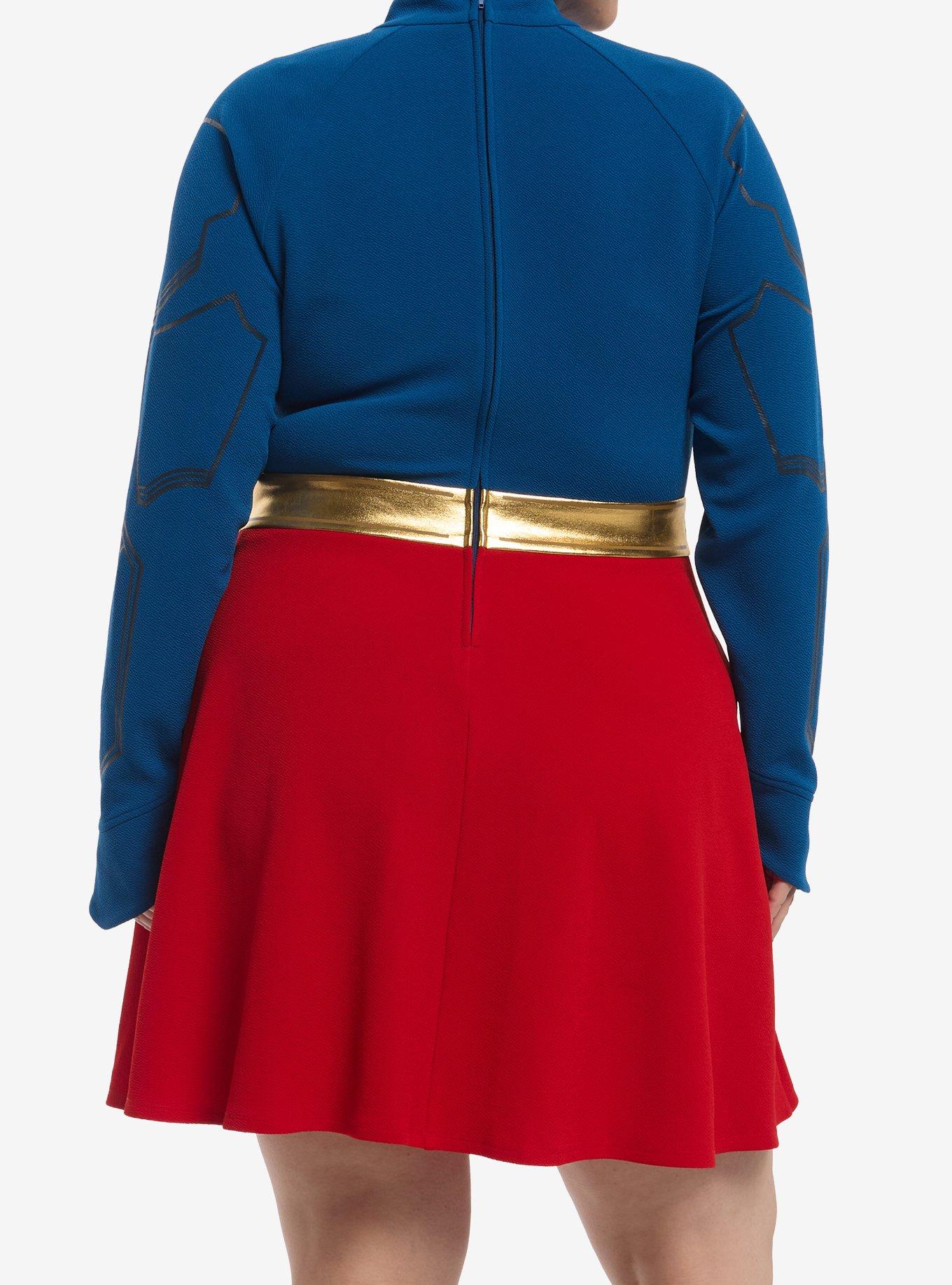 DC Comics Supergirl Shield Dress Plus Size, MULTI, alternate