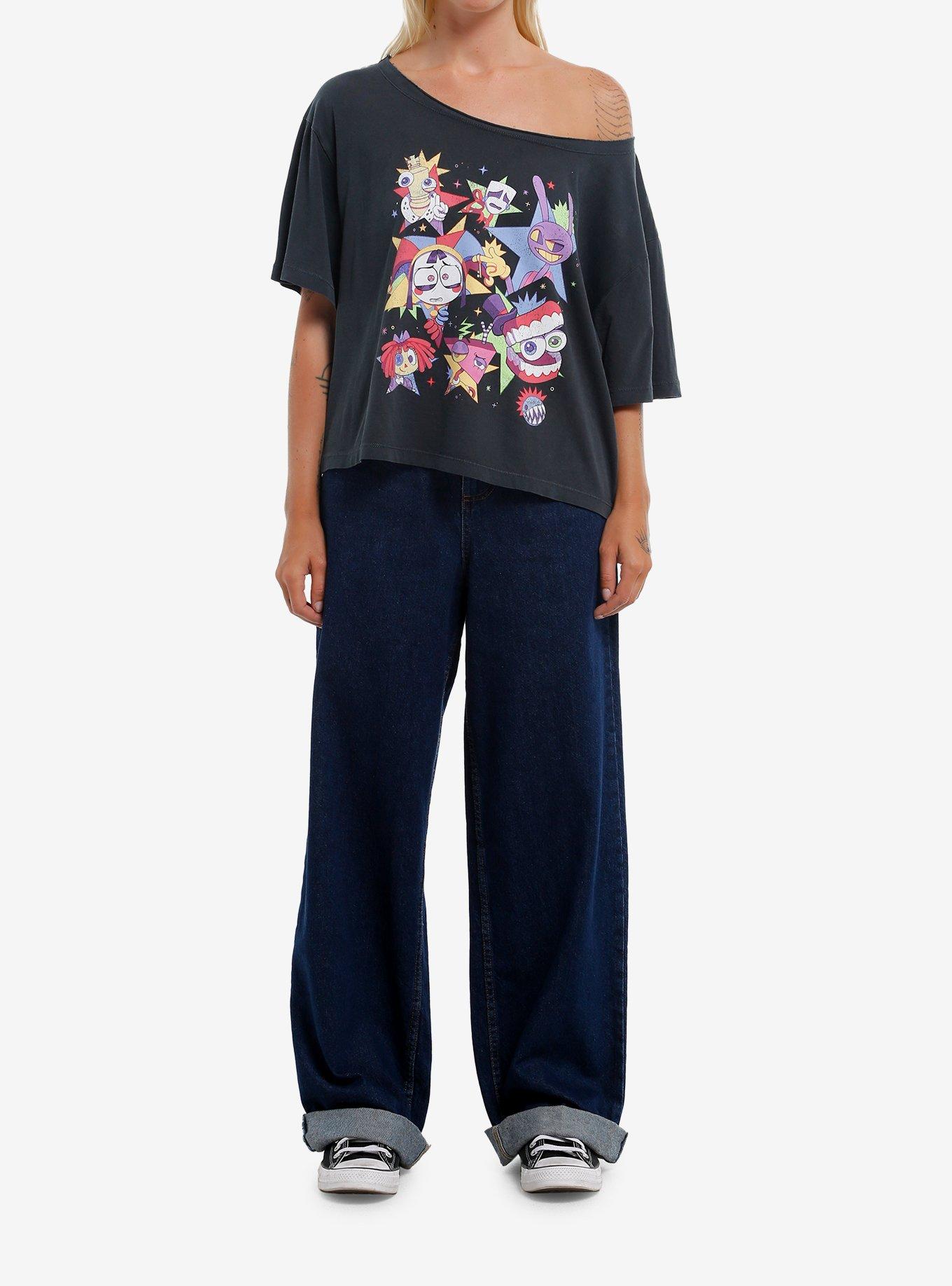 The Amazing Digital Circus Characters Girls Off-Shoulder T-Shirt, , hi-res