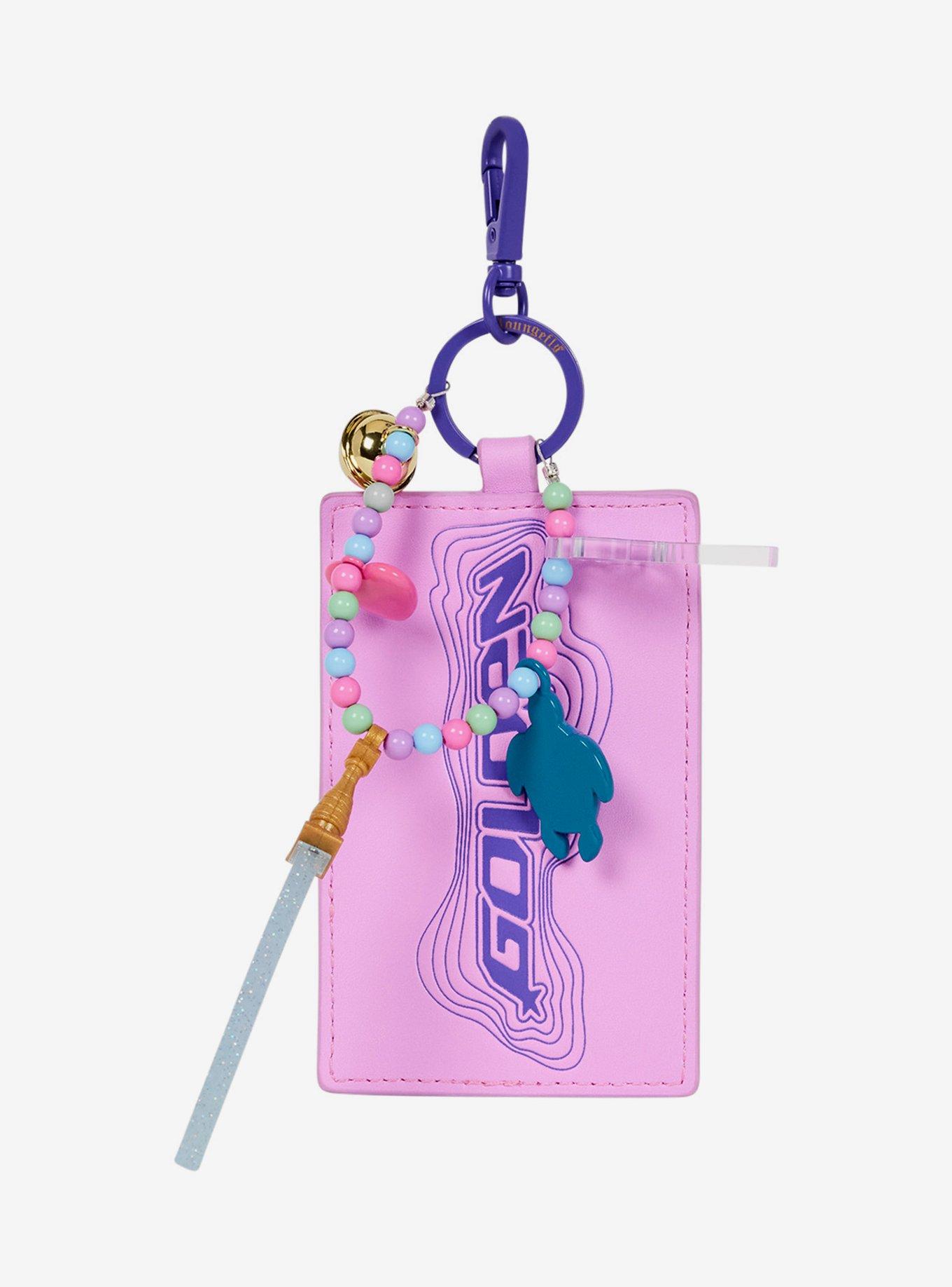 Loungefly KPop Demon Hunters HUNTR/X Trio Pocket Mini Backpack with Photocard Bag Charm