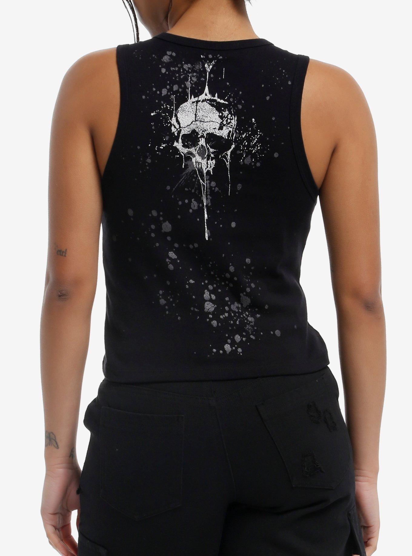Motionless In White Skull Splatter Girls Tank Top, , hi-res