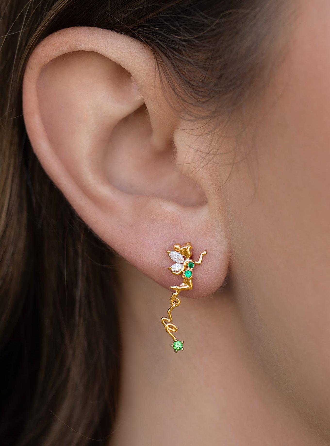 Disney X Girls Crew Peter Pan Tinker Bell Drop Earrings, , hi-res