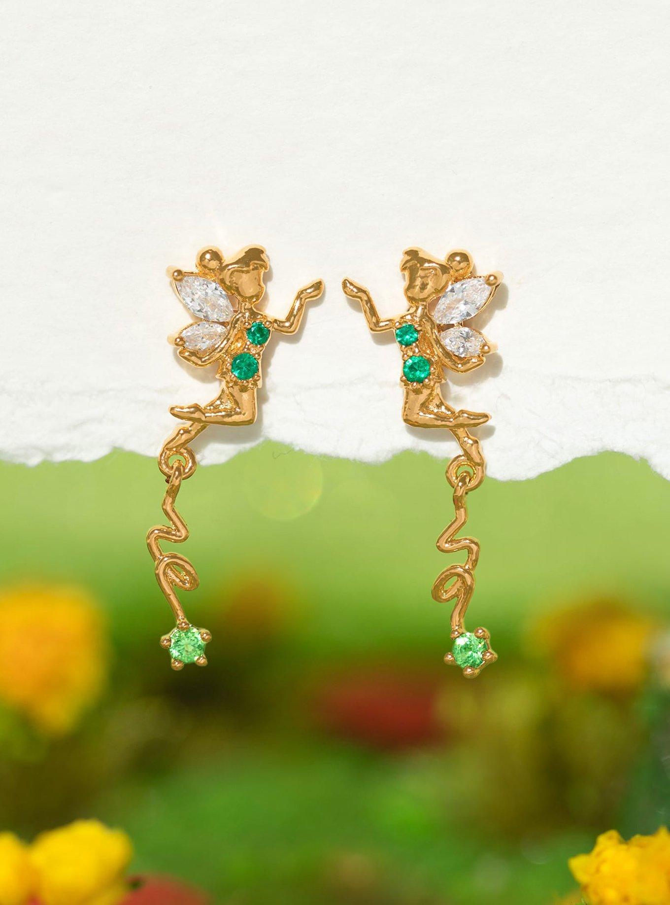 Disney X Girls Crew Peter Pan Tinker Bell Drop Earrings, , alternate - view 3
