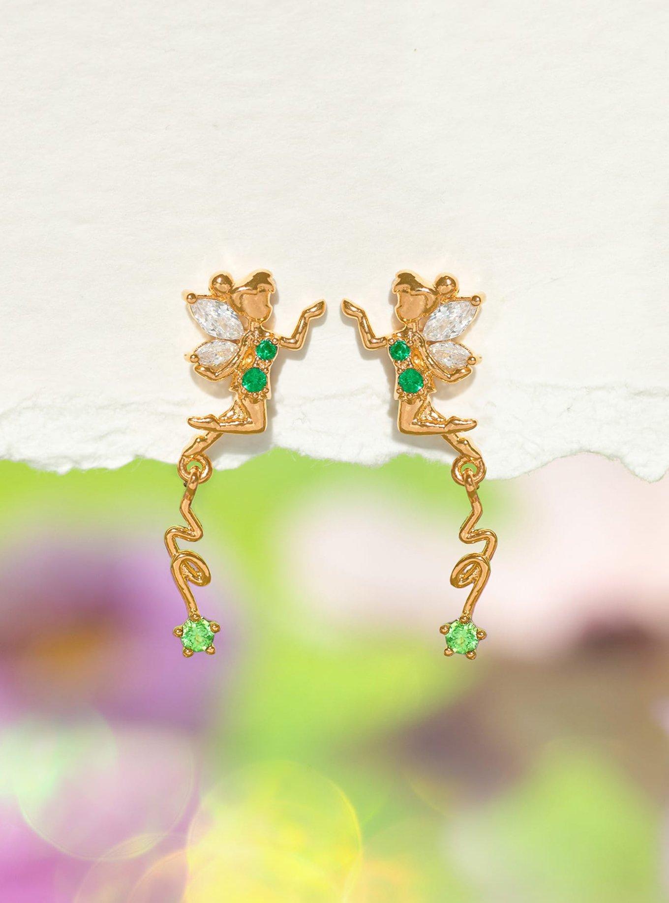 Disney X Girls Crew Peter Pan Tinker Bell Drop Earrings, , alternate - view 4