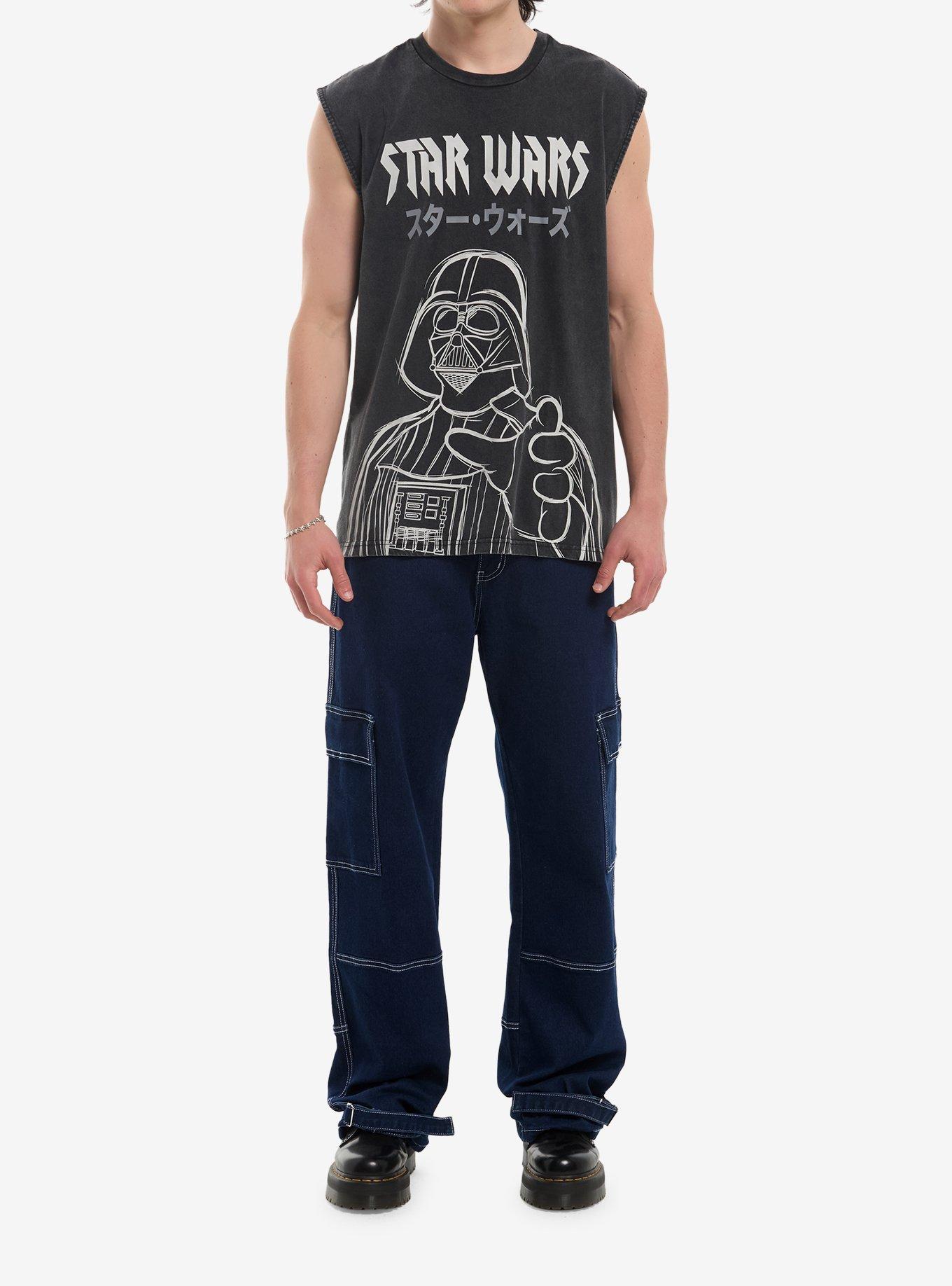 Star Wars Darth Vader Mineral Wash Muscle Tank Top, , hi-res