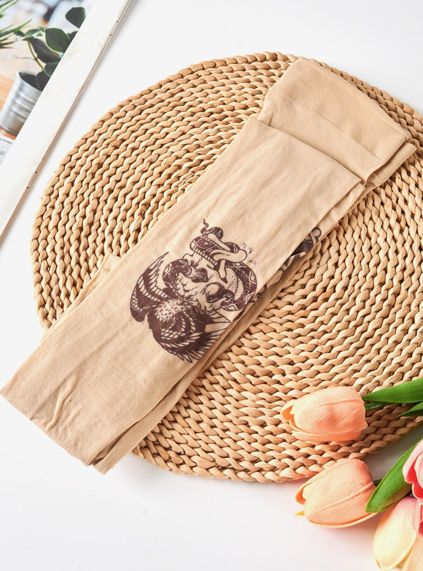 Ed Hardy Tattoo Nude Tights, , alternate