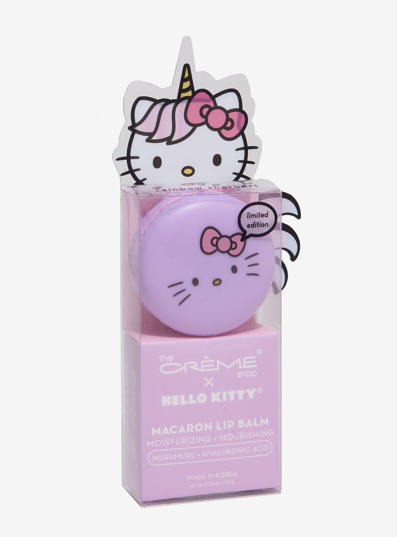 The Crème Shop Hello Kitty Rainbow Sherbet Macaron Lip Balm, , alternate