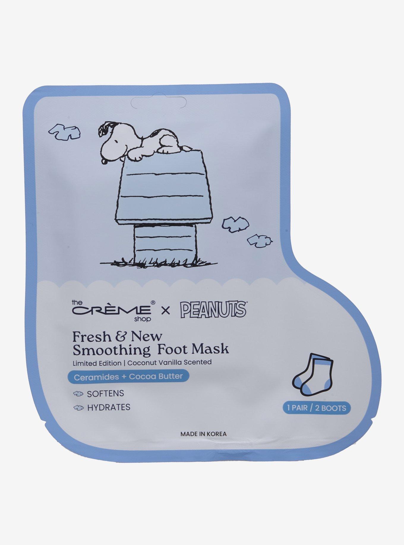 The Crème Shop Peanuts Smoothing Foot Mask Set, , hi-res
