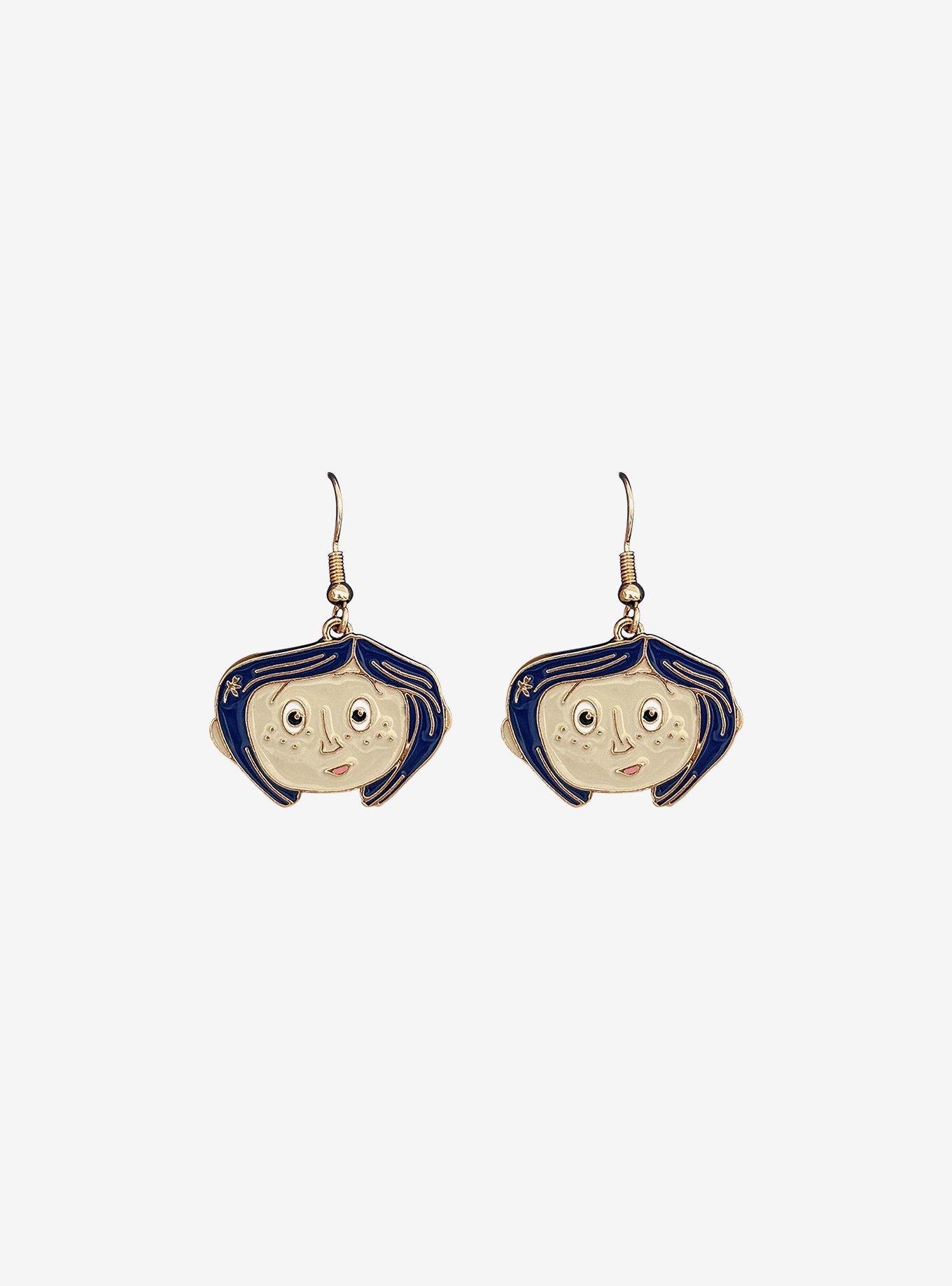 Coraline Face Earrings, , hi-res