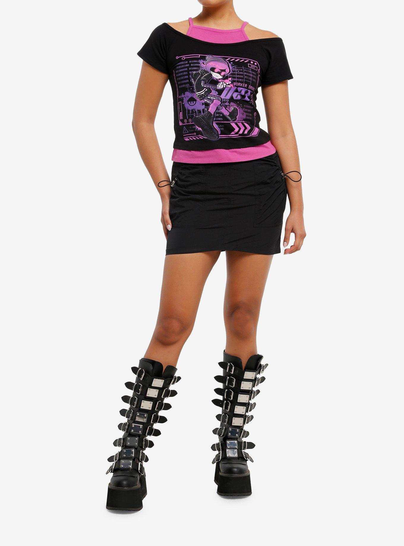 Murder Drones Uzi Girls Cold-Shoulder Top, , hi-res