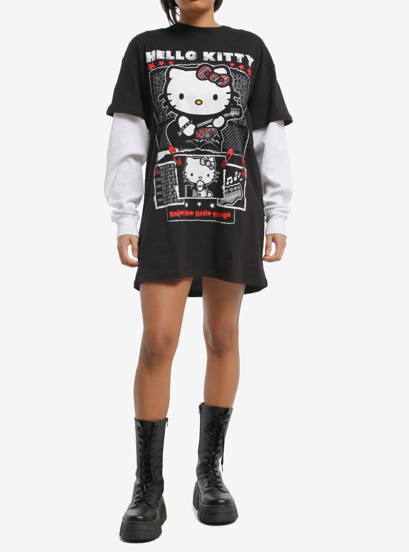 Hello Kitty Punk Twofer T-Shirt Dress, , hi-res