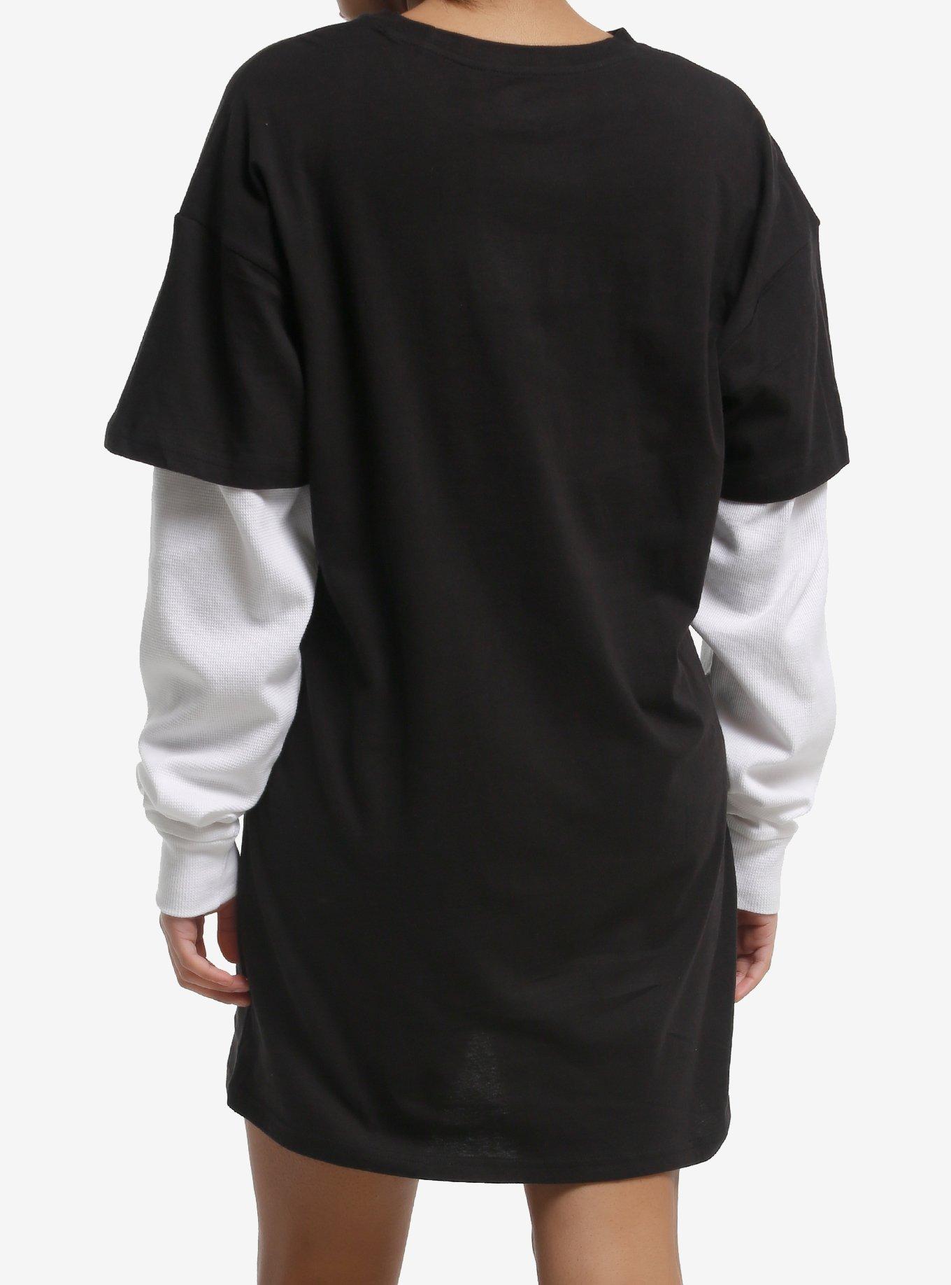 Hello Kitty Punk Twofer T-Shirt Dress, RED, alternate