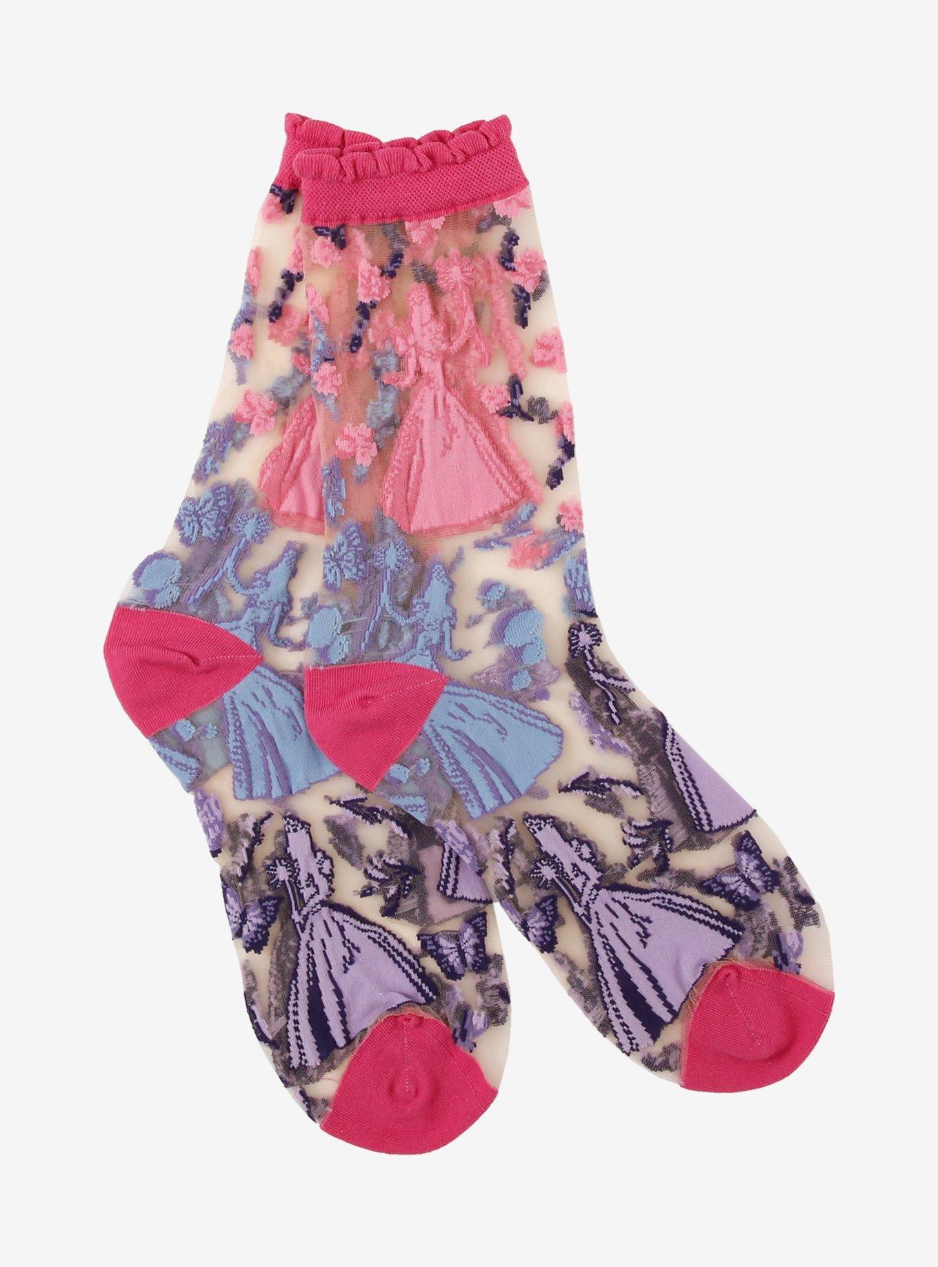 Wicked Glinda Sheer Crew Socks, , hi-res