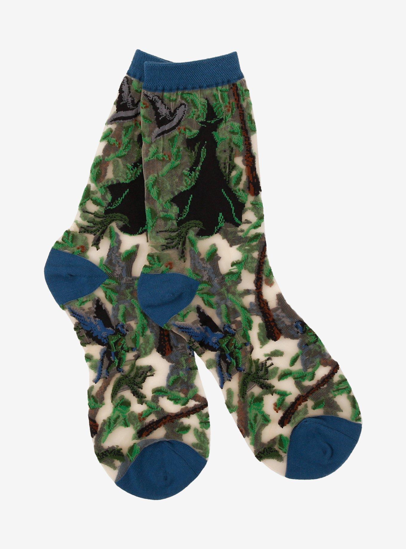 Wicked Elphaba Sheer Crew Socks, , hi-res