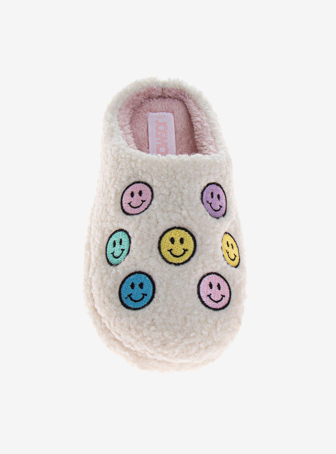 Happy and Cozy Slip On Girls Fluffy Slippers, BRIGHT WHITE, alternate