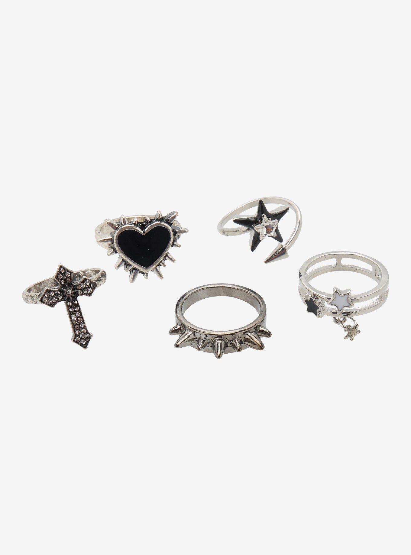 Star Heart Cross Ring Set, , hi-res