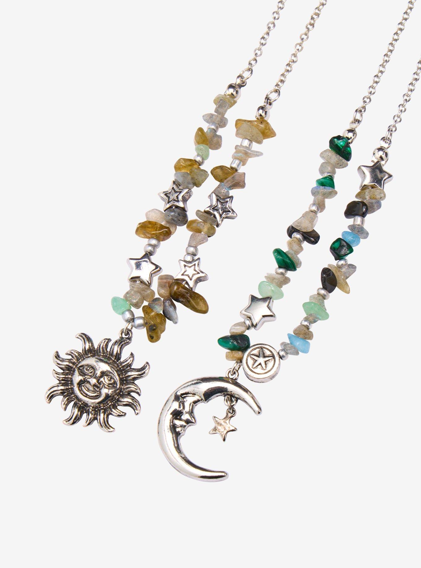 Thorn & Fable Sun & Moon Bead Best Friend Necklace Set, , alternate