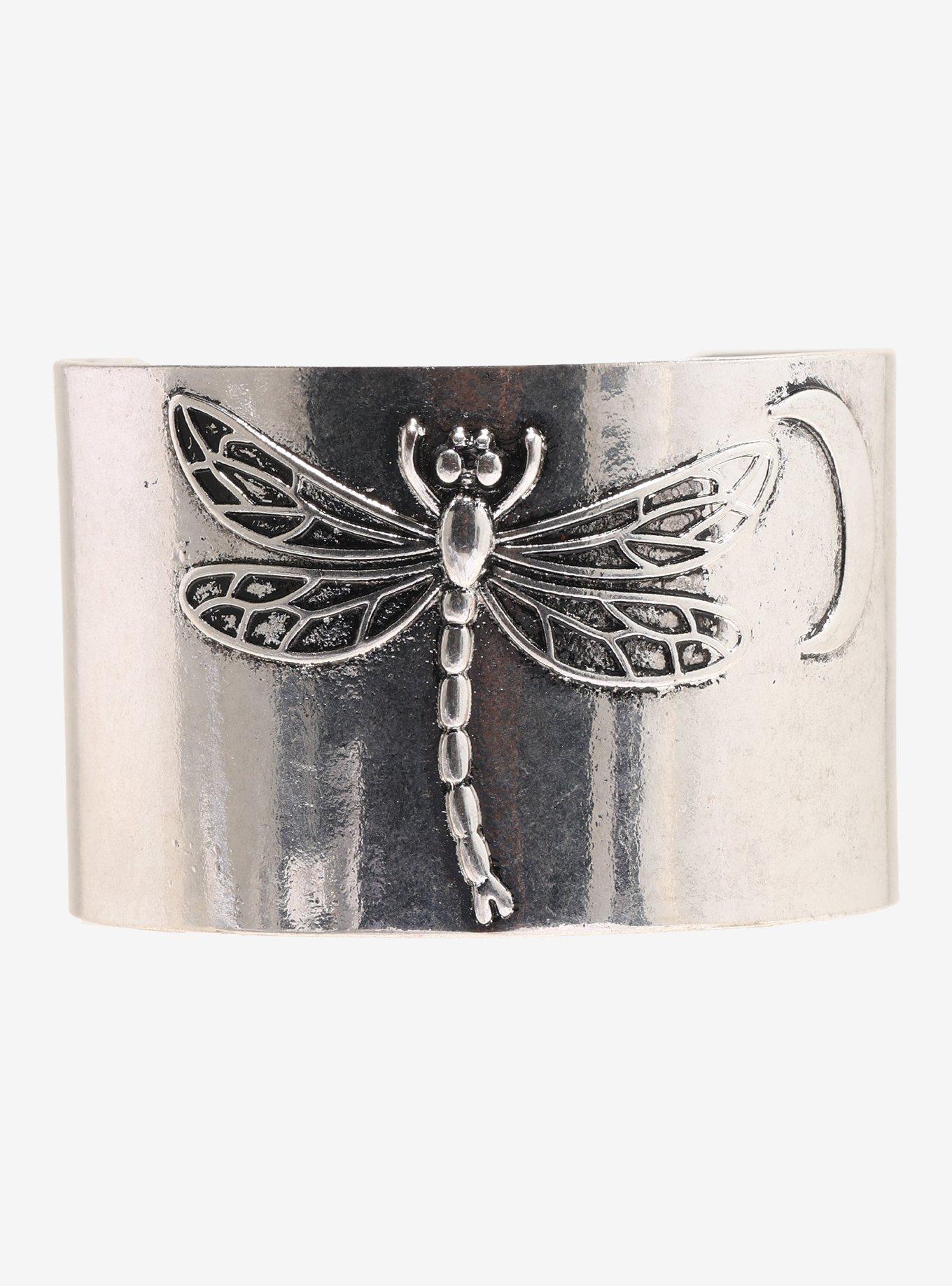 Thorn & Fable Dragonfly Moon Cuff Bracelet, , hi-res